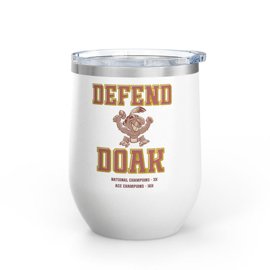 Gameday - "DEFEND DOAK" 12oz Rose All Day - Wine Tumbler