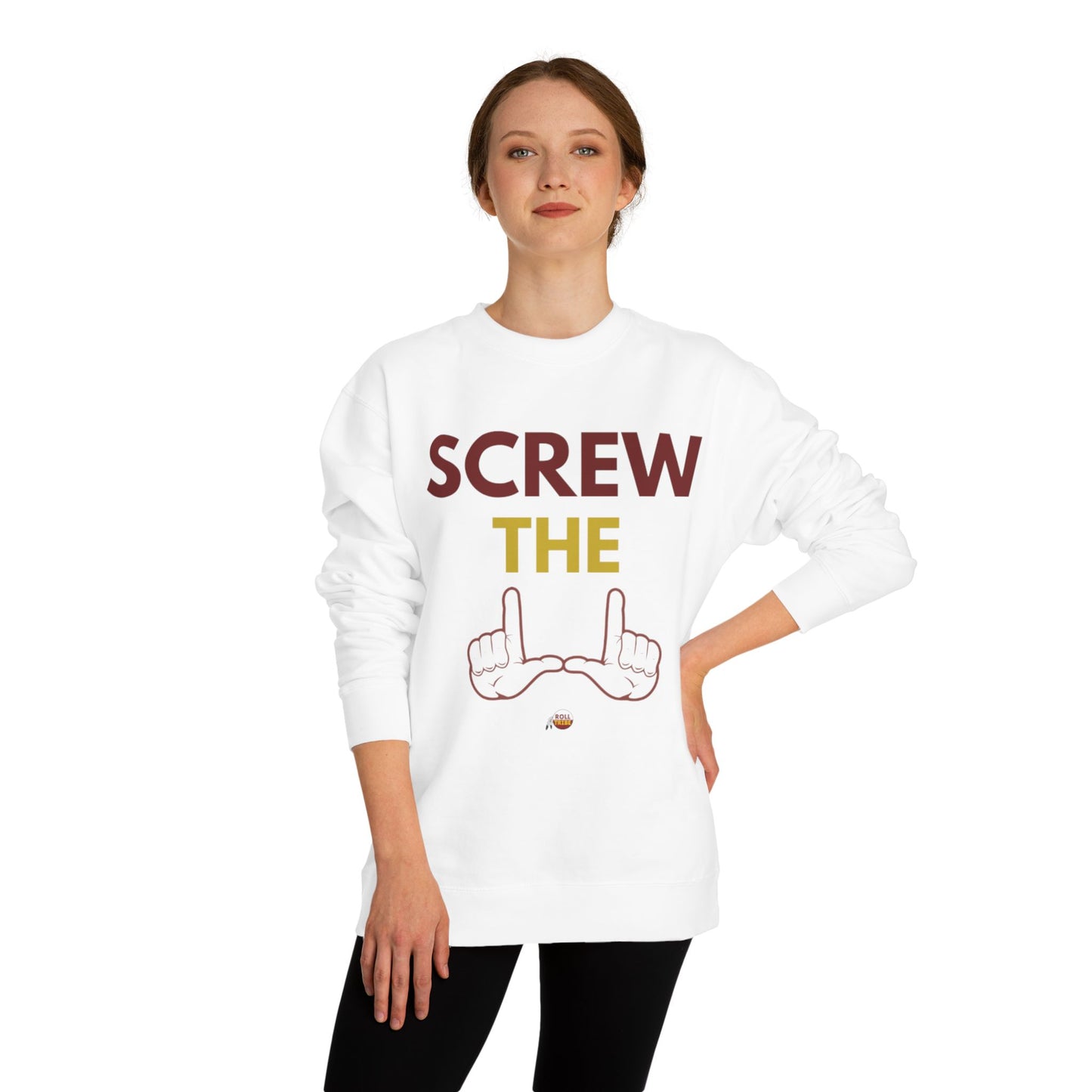 Screw the Rules Unisex Crew Neck Sweatshirt - Casual Comfort for Fun-Loving Individuals