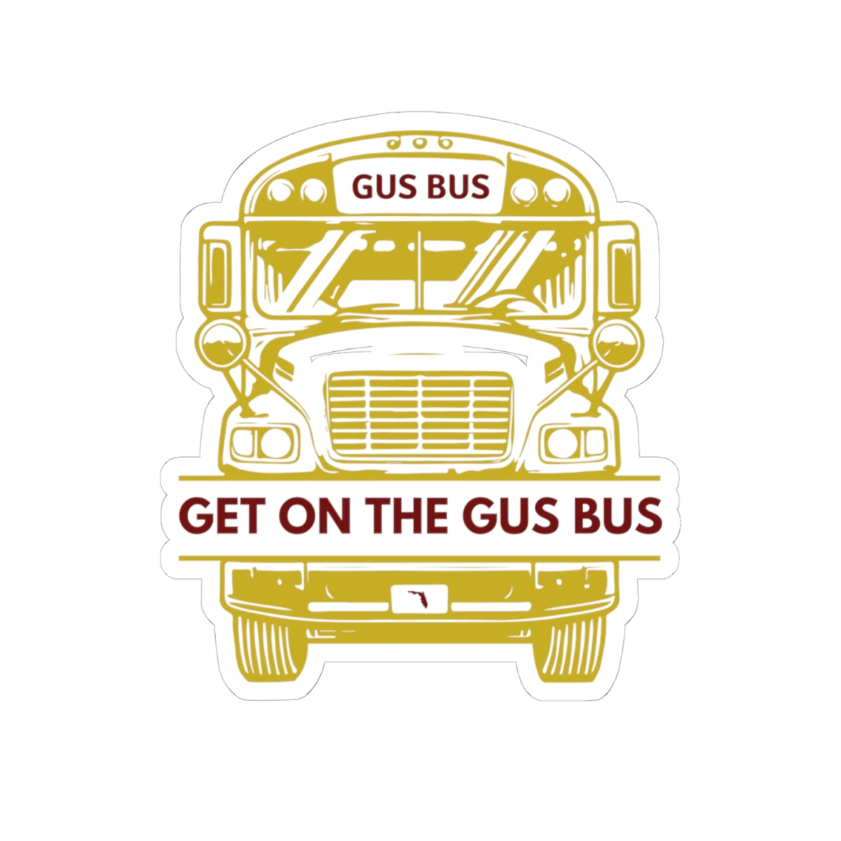 Roll Tribe "Get On The Gus Bus"  Kiss-Cut Stickers