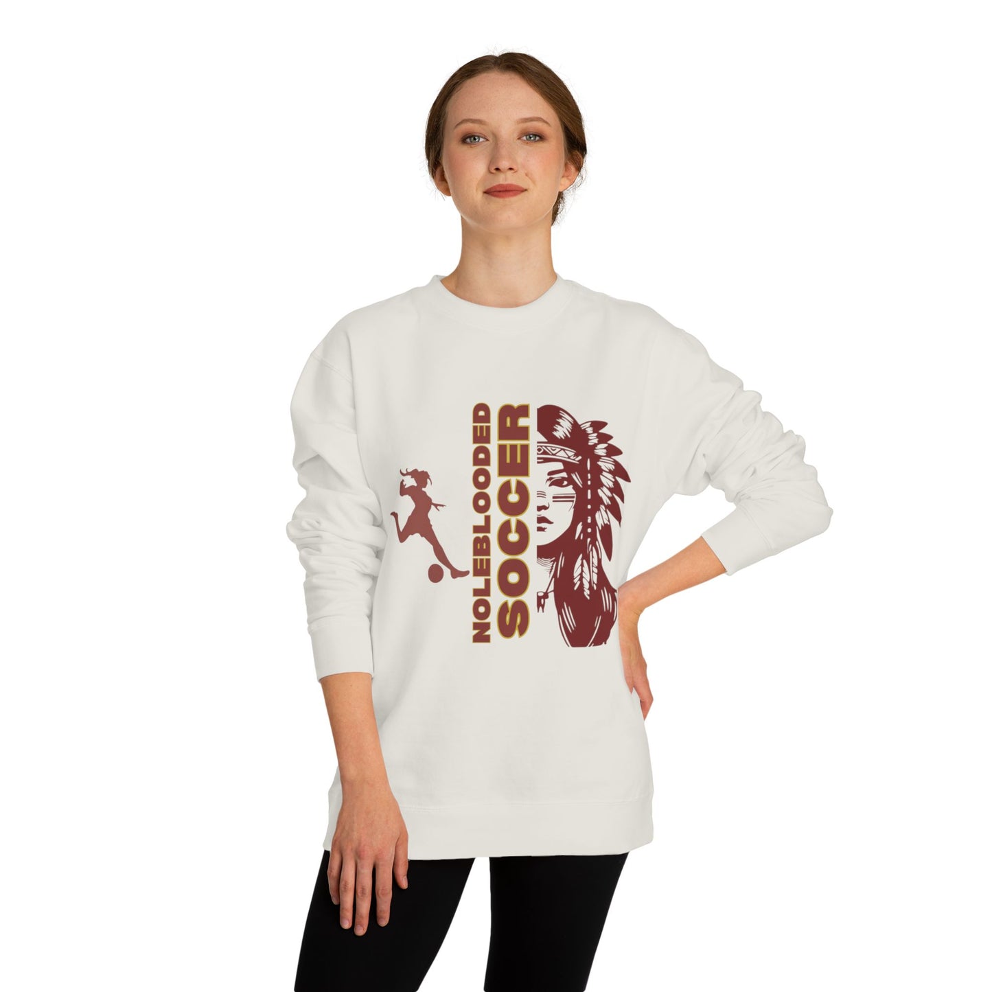 Noleblooded Athletics - Ladies Soccer Unisex Double-Sided, Crew Neck Sweatshirt