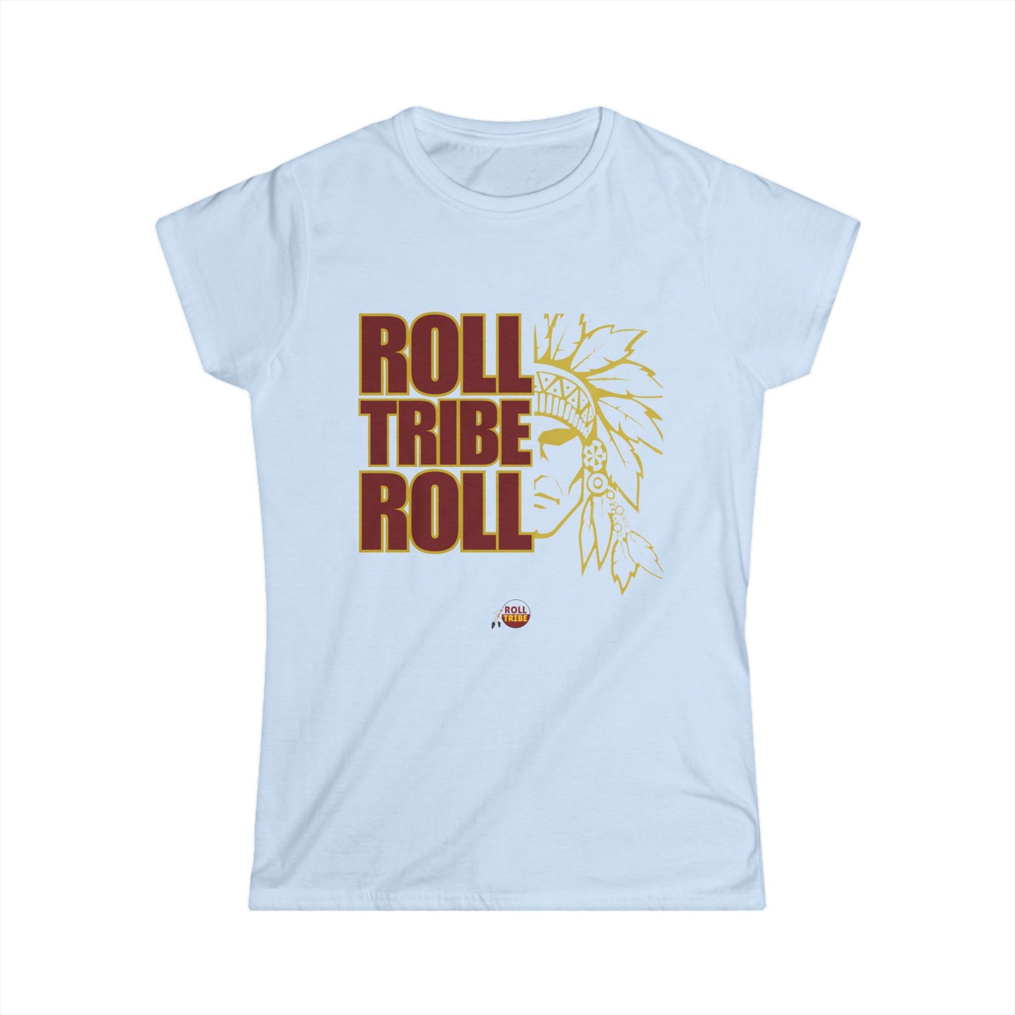 Trendy Women's Softstyle Tee - 'Roll Tribe Roll' Motivational Graphic Shirt