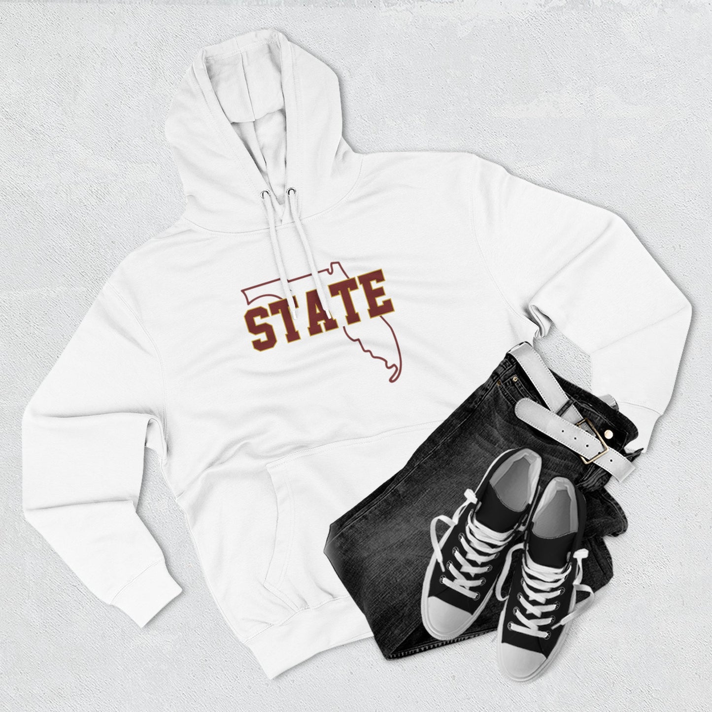 Roll Tribe "STATE X STATE" Three-Panel Fleece Hoodie