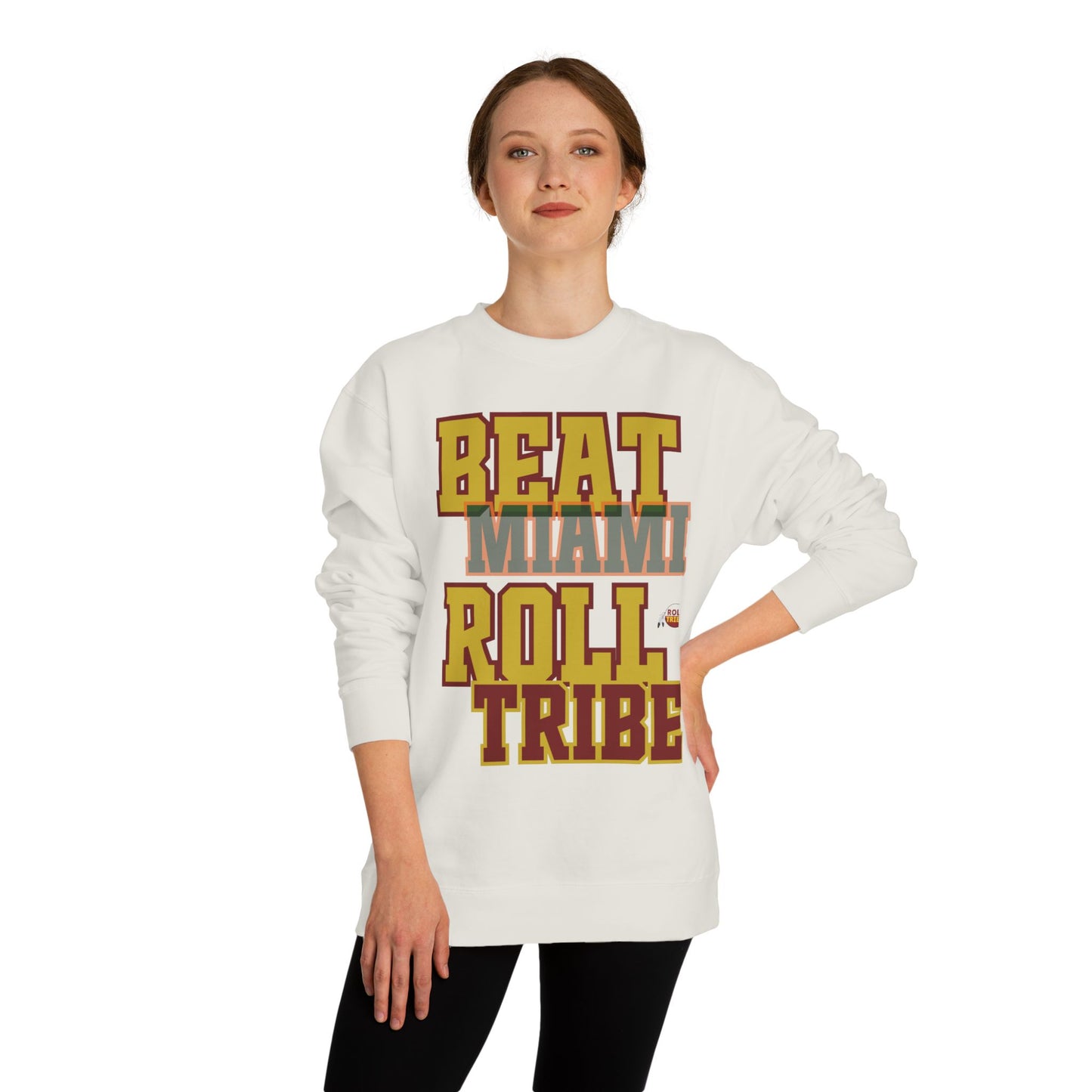 Roll Tribe "Beat Miami" Roll Tribe Unisex Crew Neck Sweatshirt