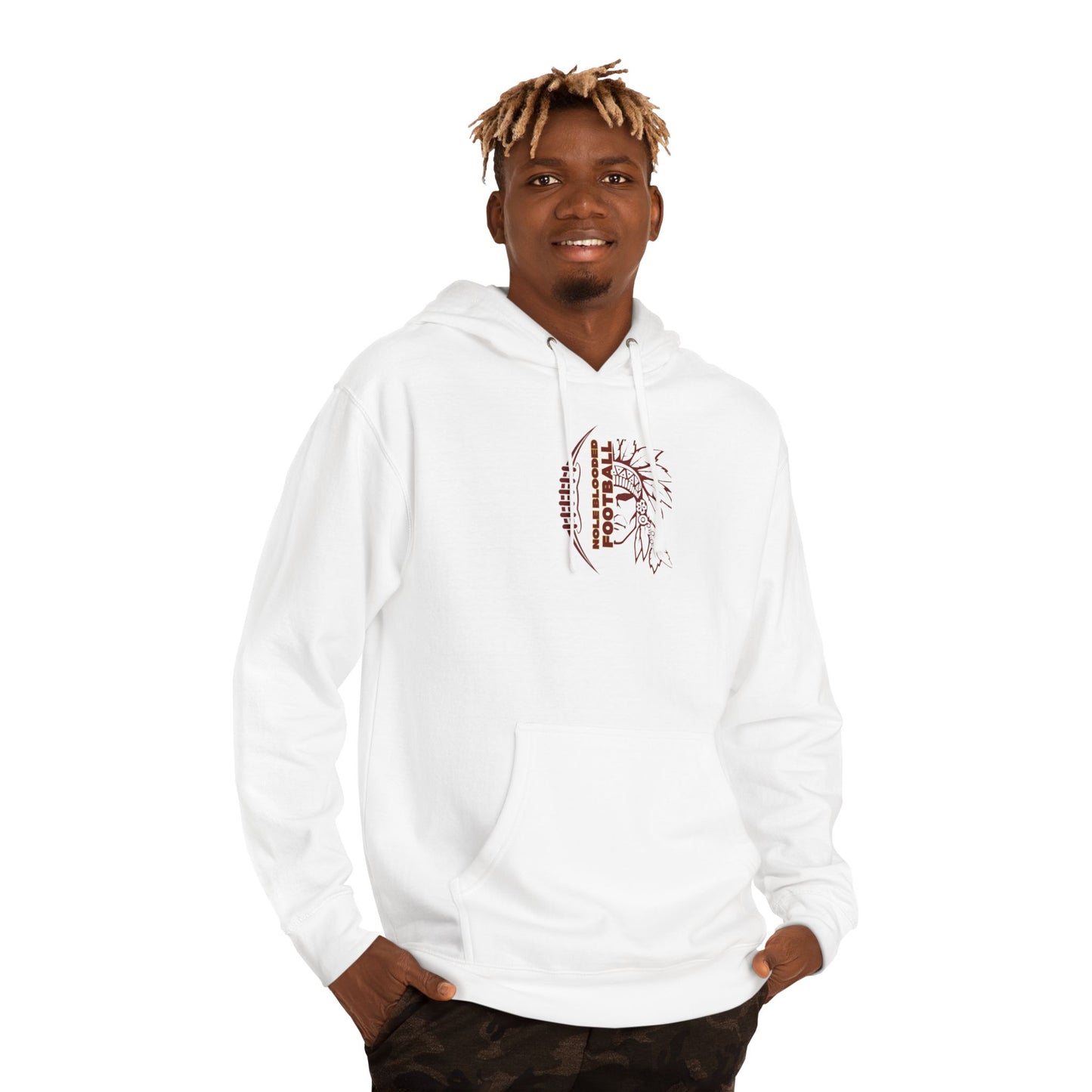 NOLEBLOODED Football Unisex Double-Sided, Hooded Sweatshirt
