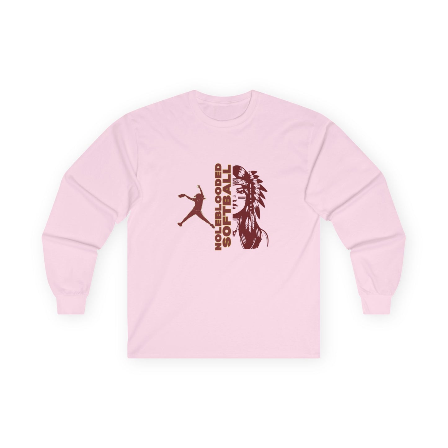 Noleblooded Athletics - Softball Unisex Double-Sided, Cotton Long Sleeve Tee