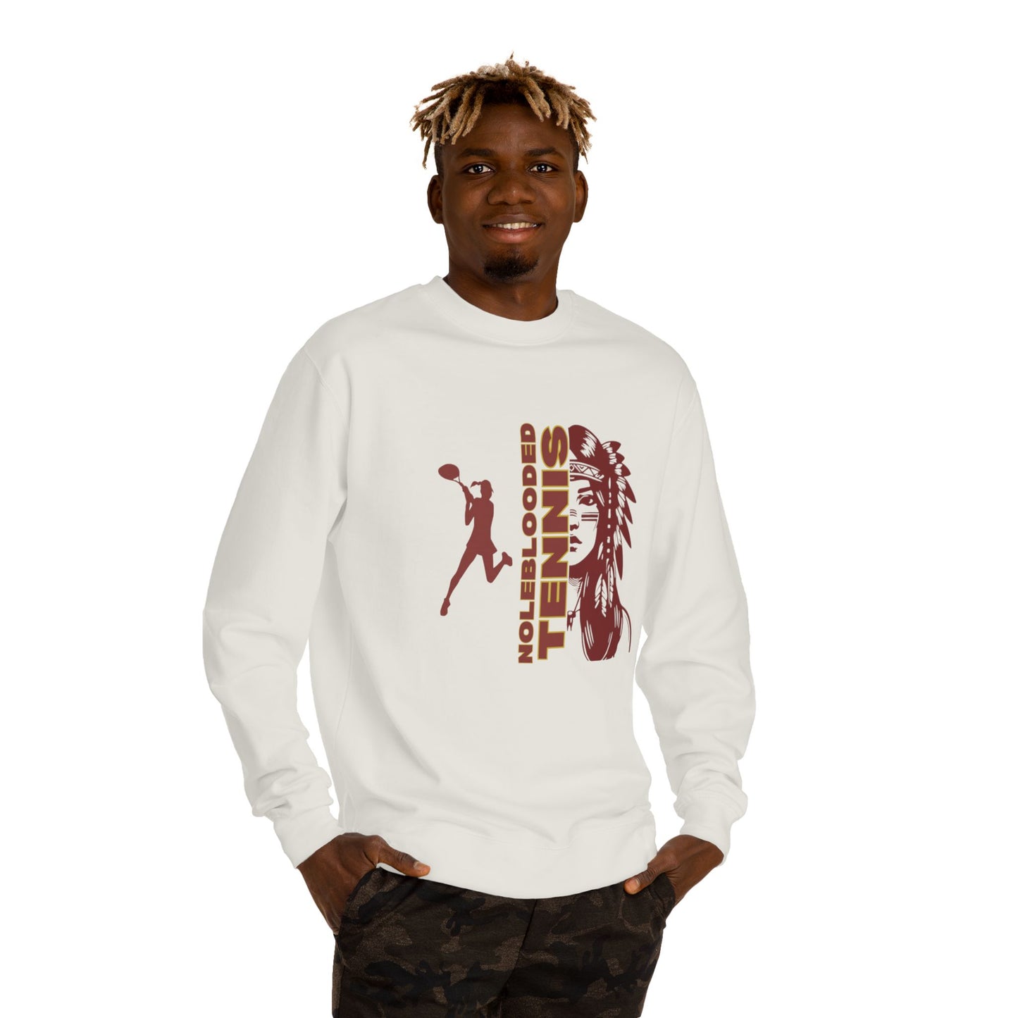 Noleblooded Athletics - Ladies Tennis Unisex Crew Neck Double-Sided, Sweatshirt