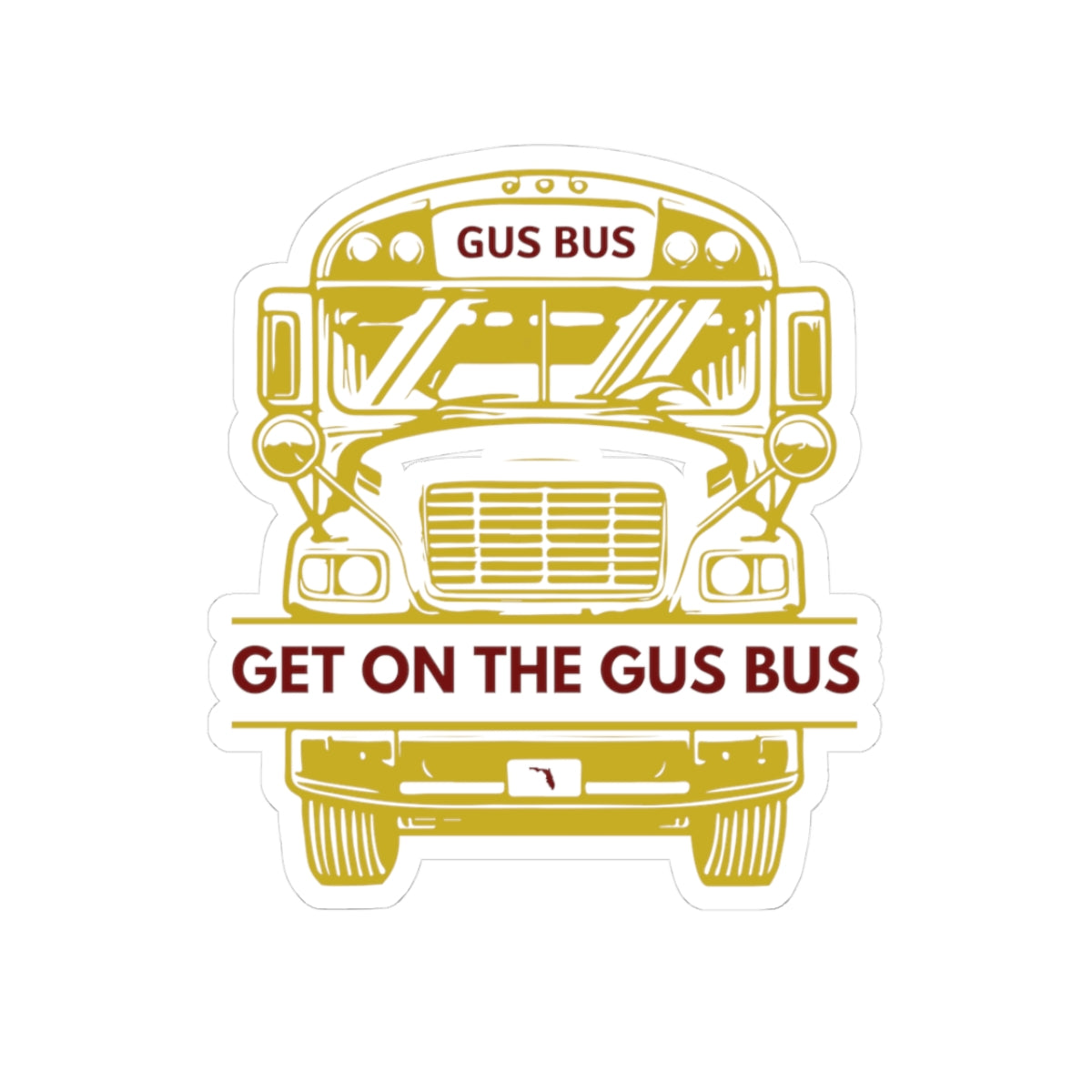 Roll Tribe "Get On The Gus Bus"  Kiss-Cut Stickers