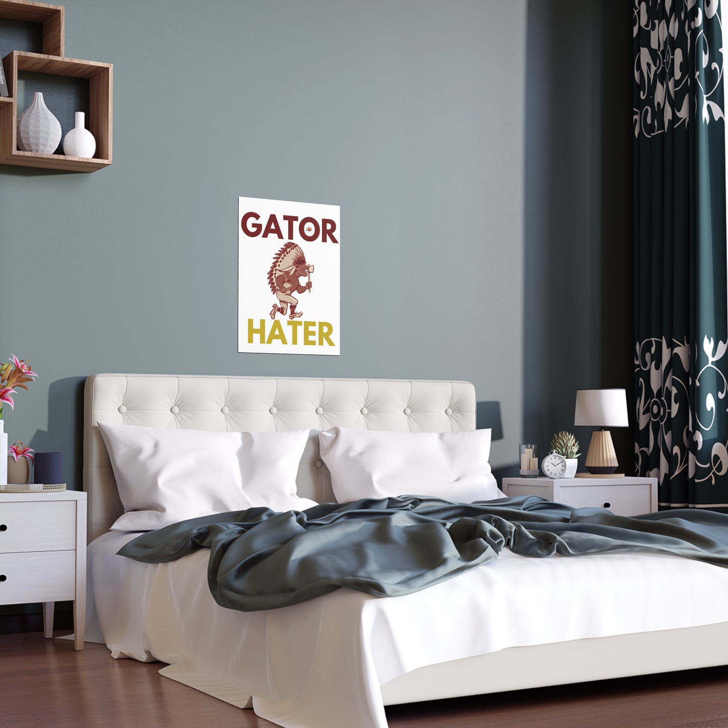 Gator Hater Silk Poster – Vibrant Indoor/Outdoor Wall Art for Gator Enthusiasts