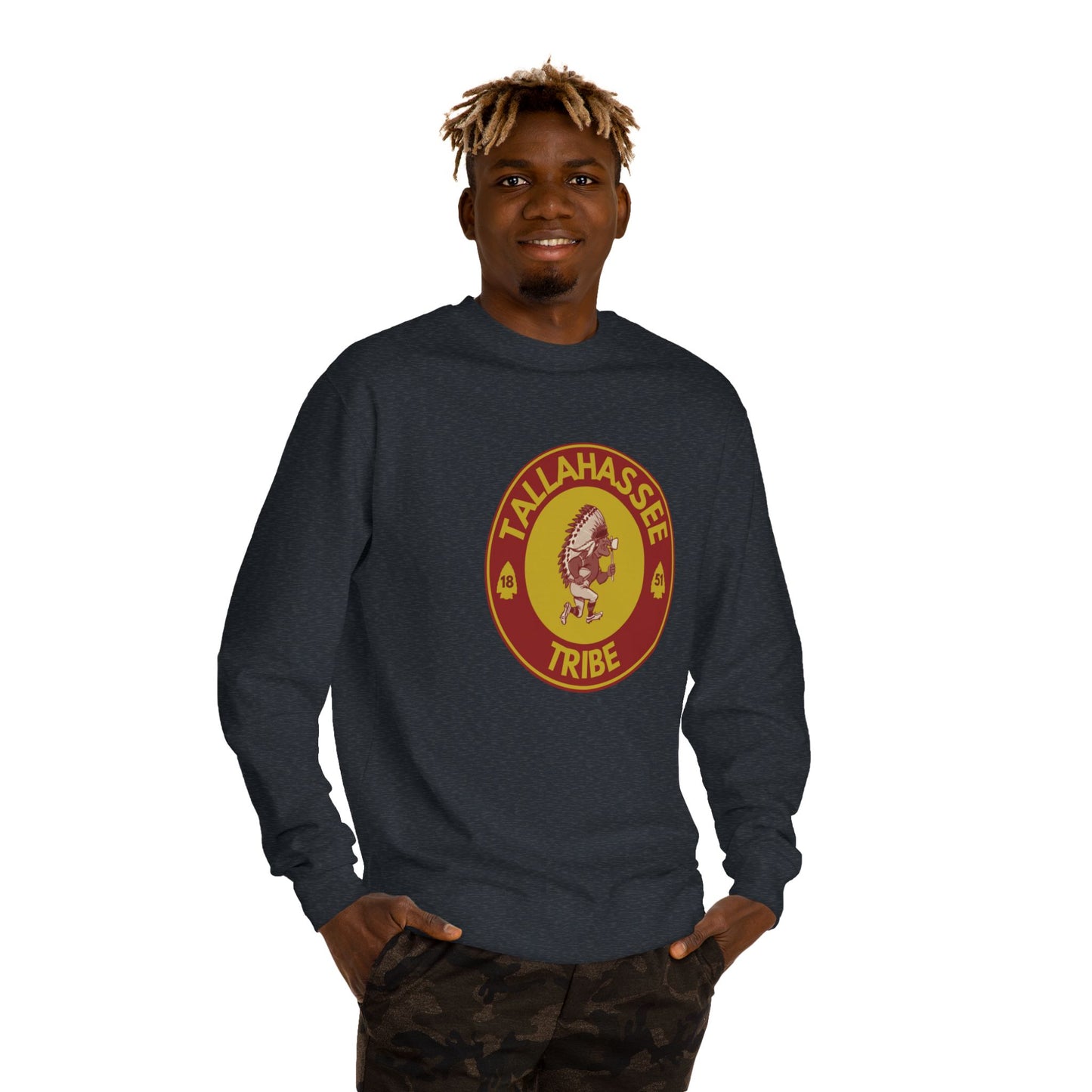 Roll Tribe :Tallahassee Tribe" Double-Sided, Unisex Crew Neck Sweatshirt
