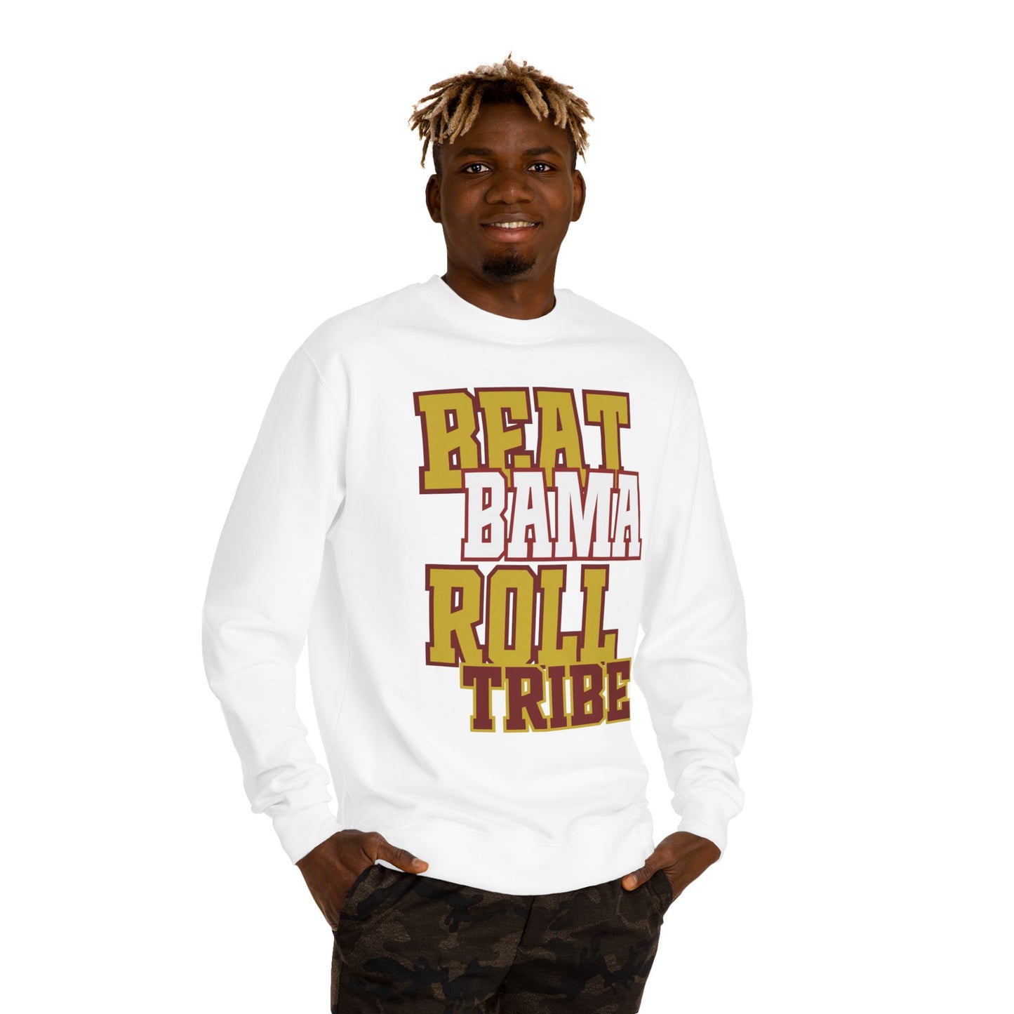 Unisex Crew Neck Sweatshirt - "Beat Bama Roll Tribe" - Perfect for Game Day and Tailgating