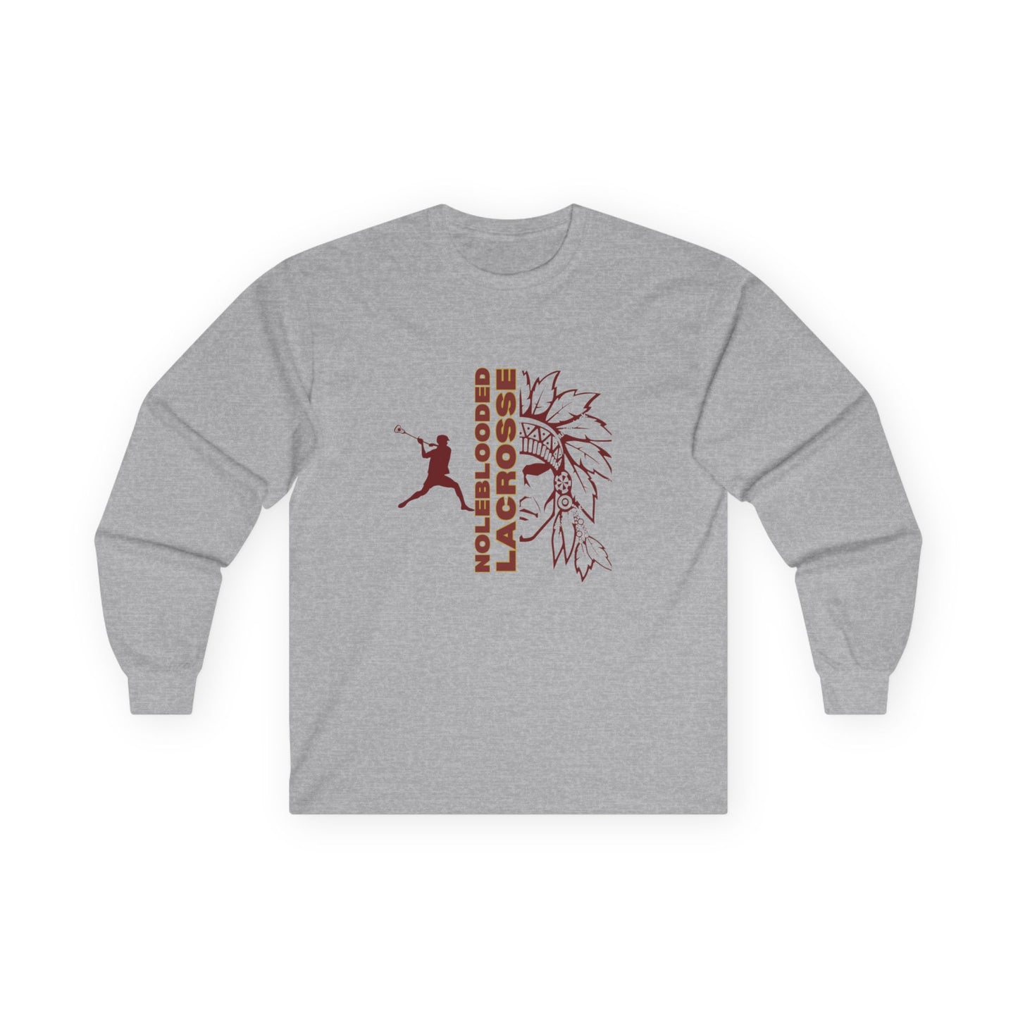 Noleblooded Athletics - Lacrosse Double-Sided, Long Sleeve Tee