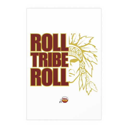 Silk Wall Poster - "Roll Tribe Roll" Vintage Native Inspired Decor