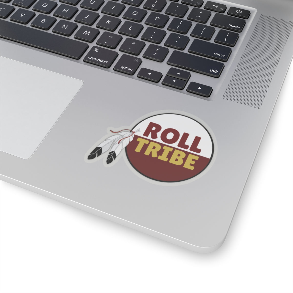 Roll Tribe Kiss-Cut Stickers - Bohemian Feather Design for Laptop and Decor