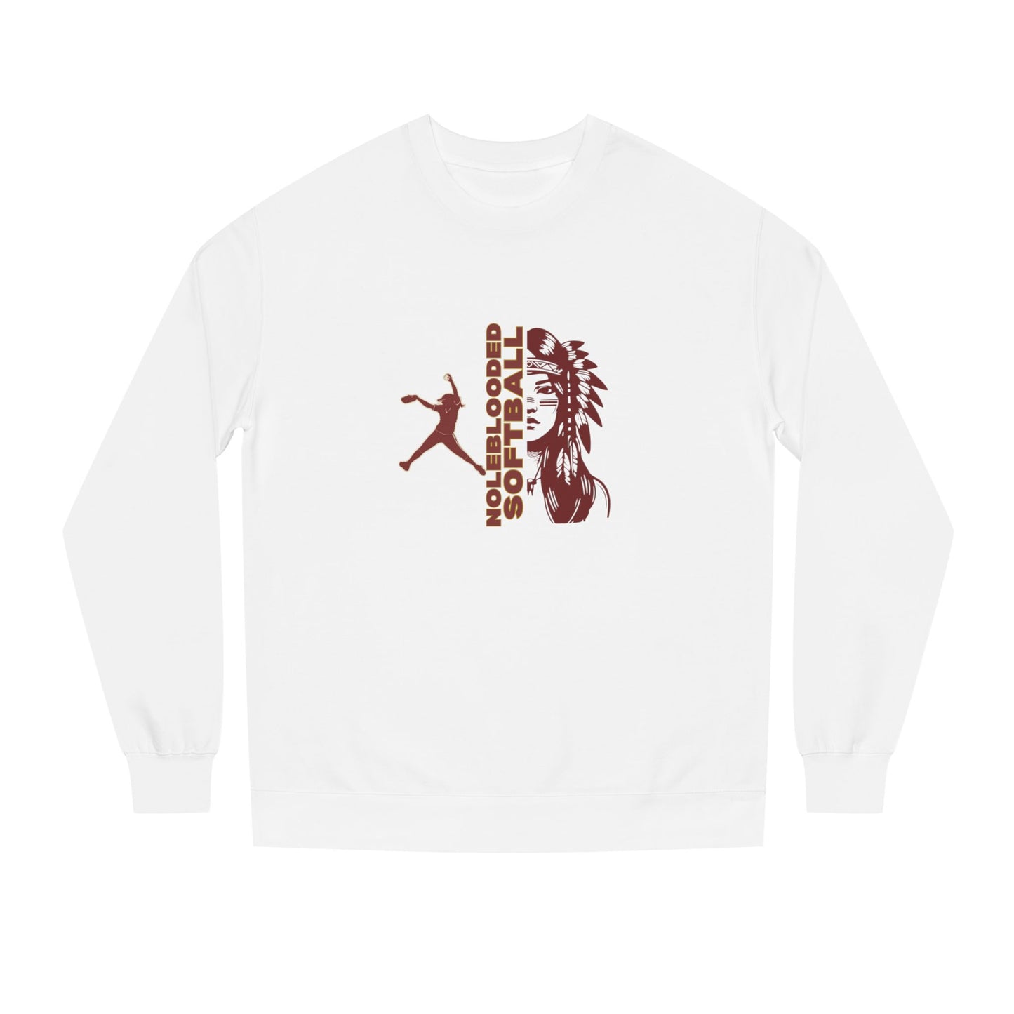 Noleblooded Athletics - Softball Unisex Double-Sided, Crew Neck Sweatshirt