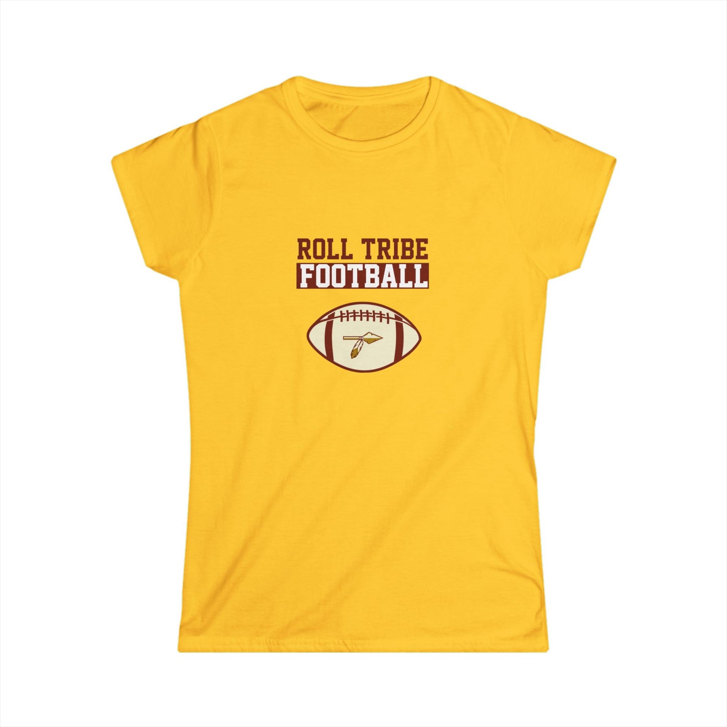 Roll Tribe Sports - "Football" Women's Soft T-Shirt