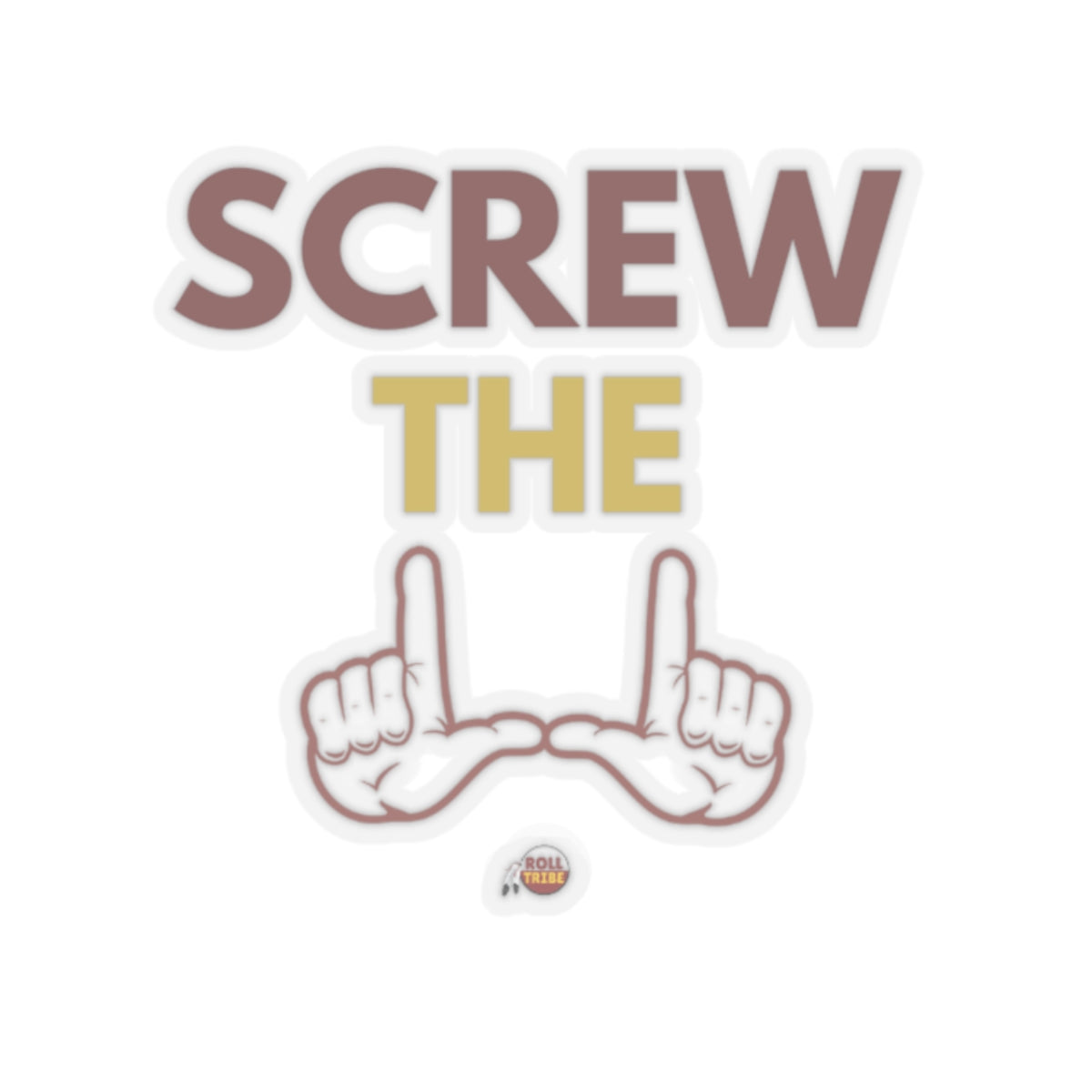 Humorous Screw the Rules Kiss-Cut Stickers - Fun Laptop Decor