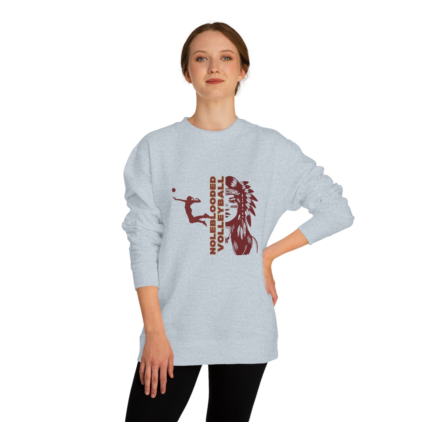 Noleblooded Athletics - Ladies Volleyball Unisex Double-Sided, Crew Neck Sweatshirt