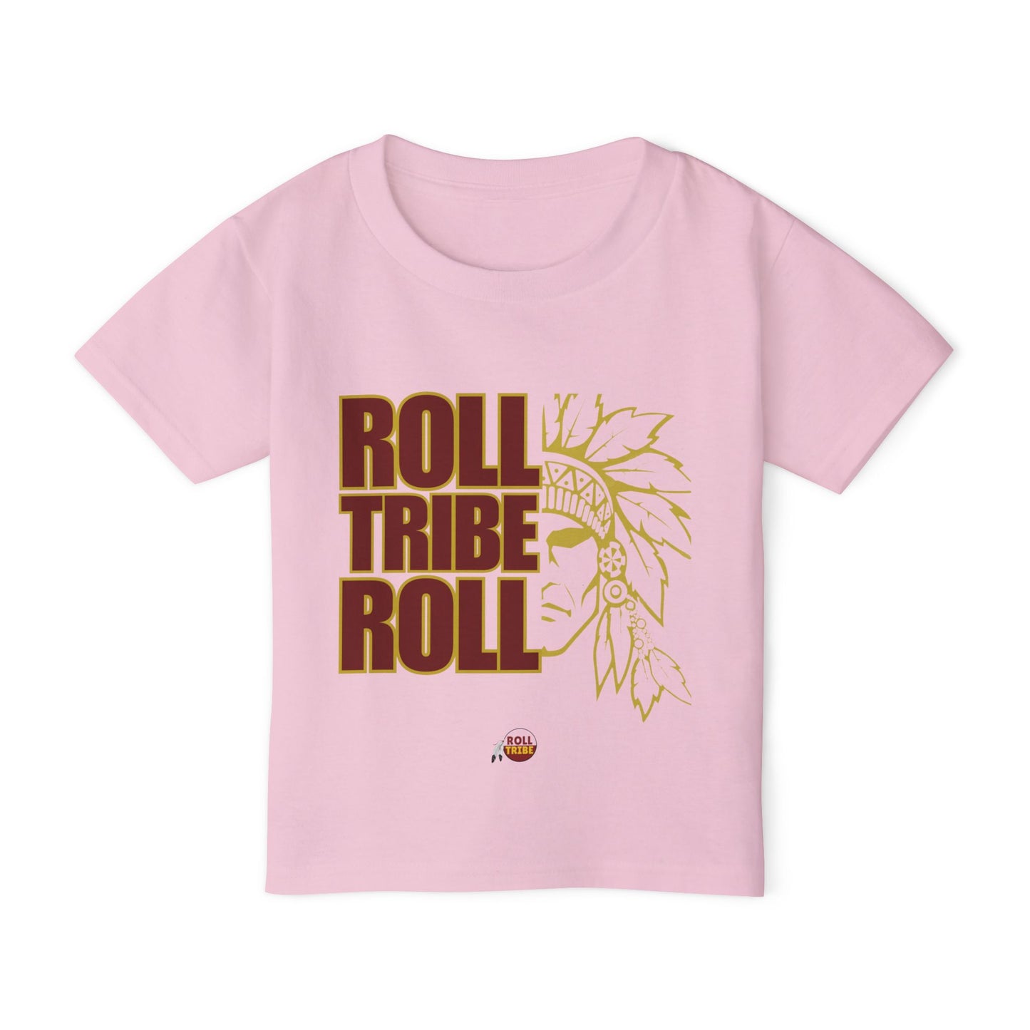 Toddler T-Shirt - "Roll Tribe Roll" Graphic Tee - Cute and Playful Native American Inspired Design