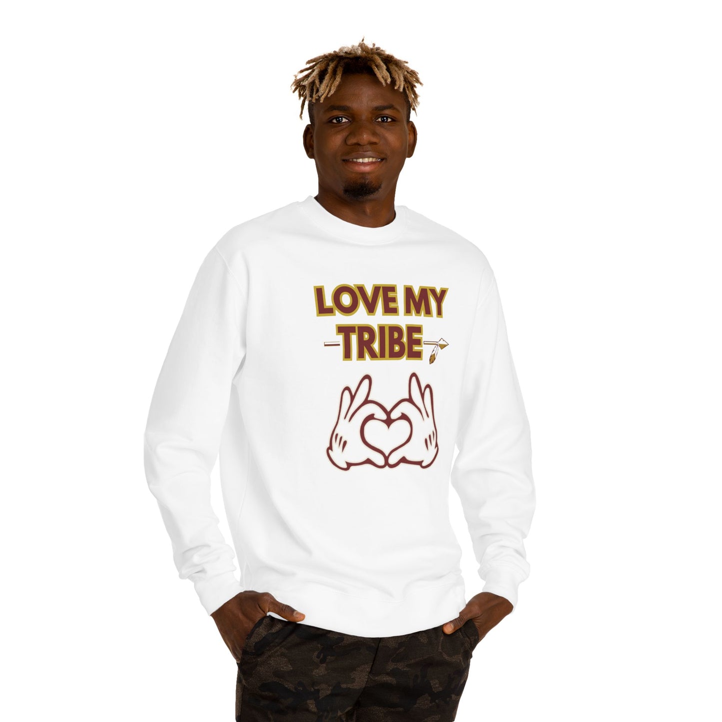 Roll Tribe "Love My Tribe" Unisex Crew Neck Sweatshirt