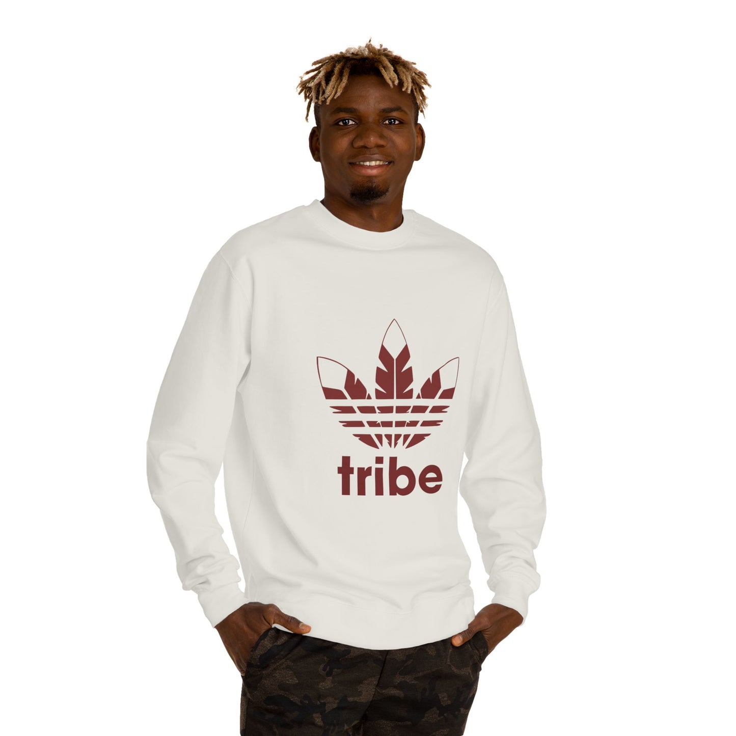 Roll Tribe - "3 Feathers Tribe" Unisex Crew Neck Sweatshirt
