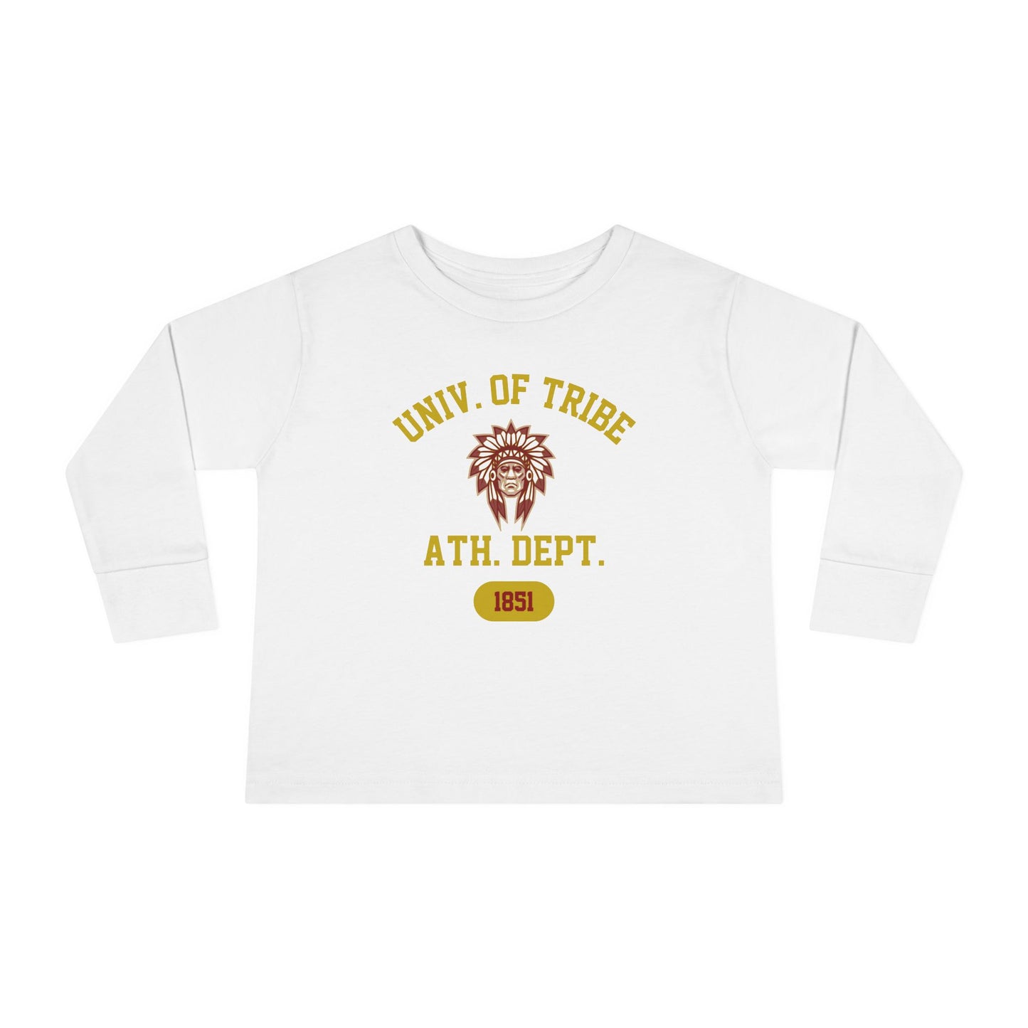 University of Tribe Athletics - Double-Sided, Toddler Long Sleeve Tee -