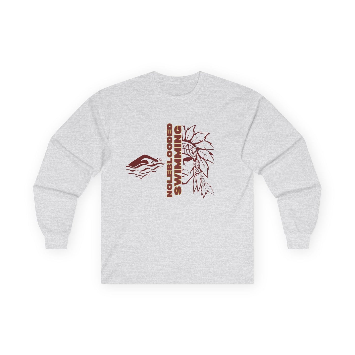 Noleblooded Athletics - Swimming Unisex Double-Sided, Long Sleeve Tee