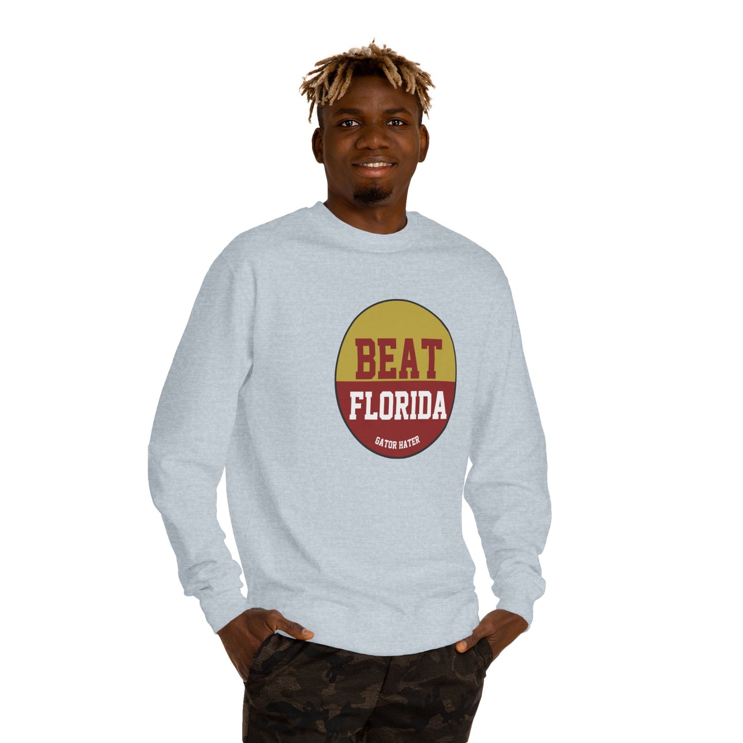 Gameday - "BEAT FLORIDA Gator Hater Button Unisex Crew Neck Sweatshirt