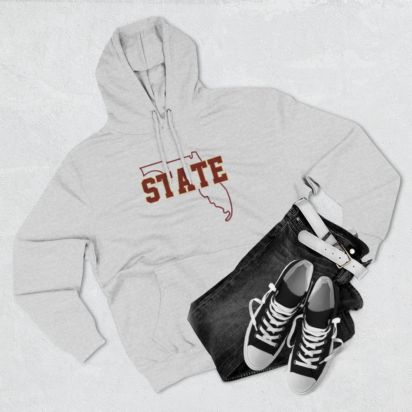Roll Tribe "STATE X STATE" Three-Panel Fleece Hoodie