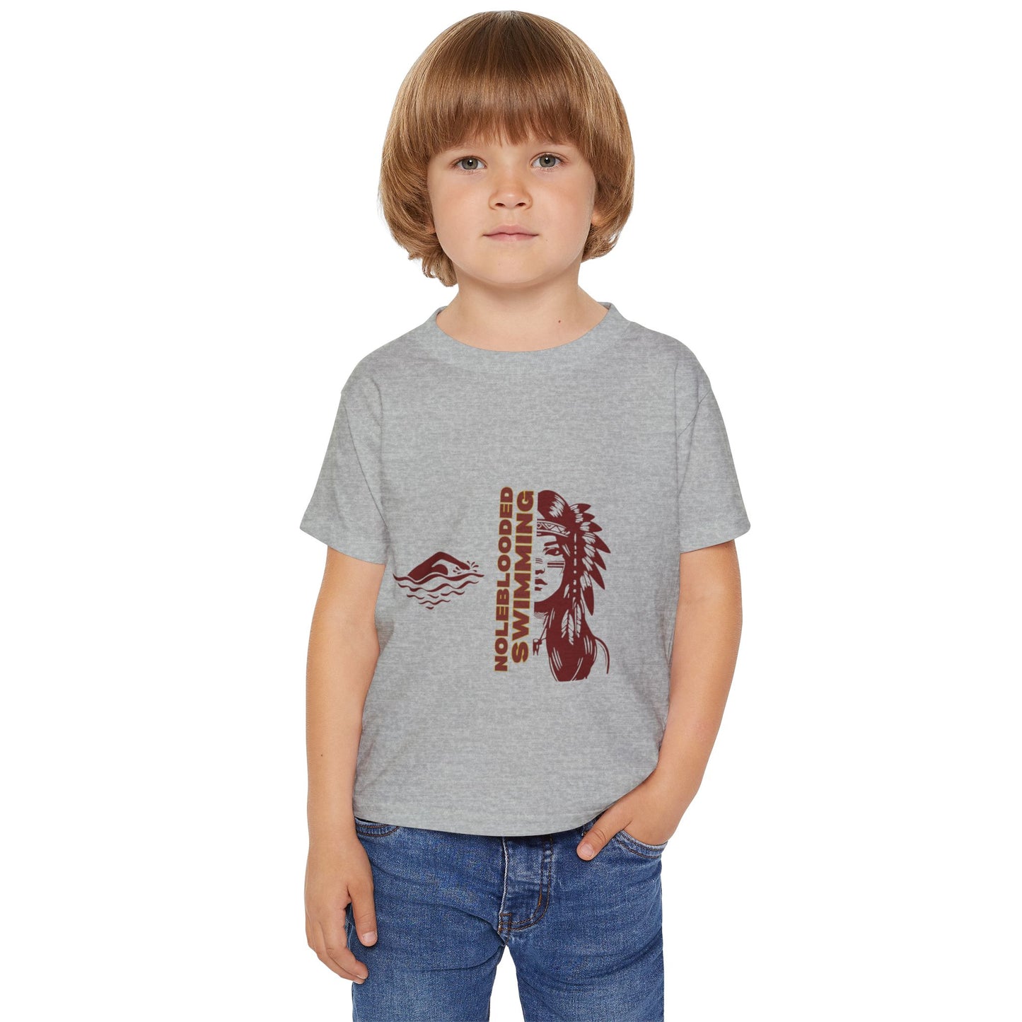 Noleblooded Athletics - Ladies Swimming Double-Sided, Toddler T-Shirt