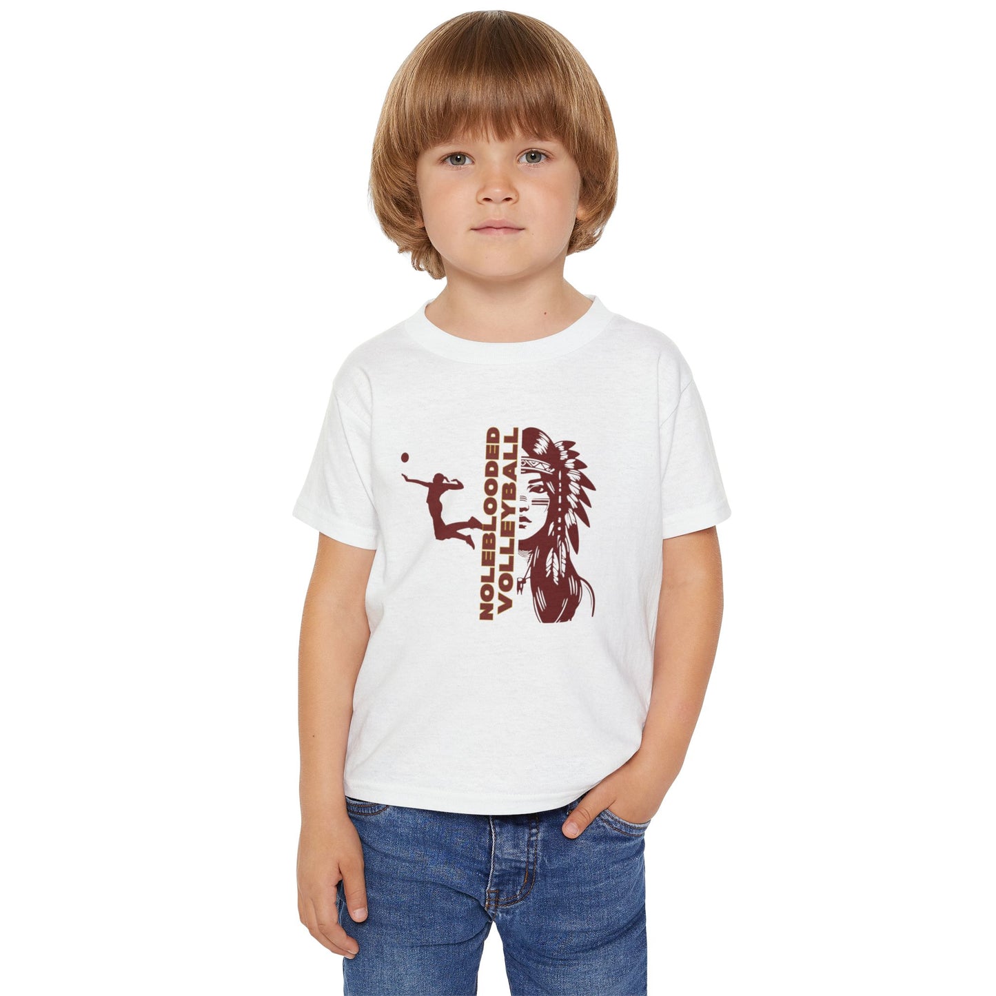 Noleblooded Athletics Volleyball Toddler, Double-Sided,  T-Shirt
