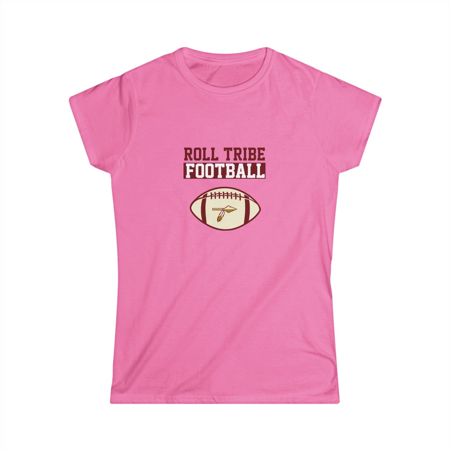 Roll Tribe Sports - "Football" Women's Soft T-Shirt