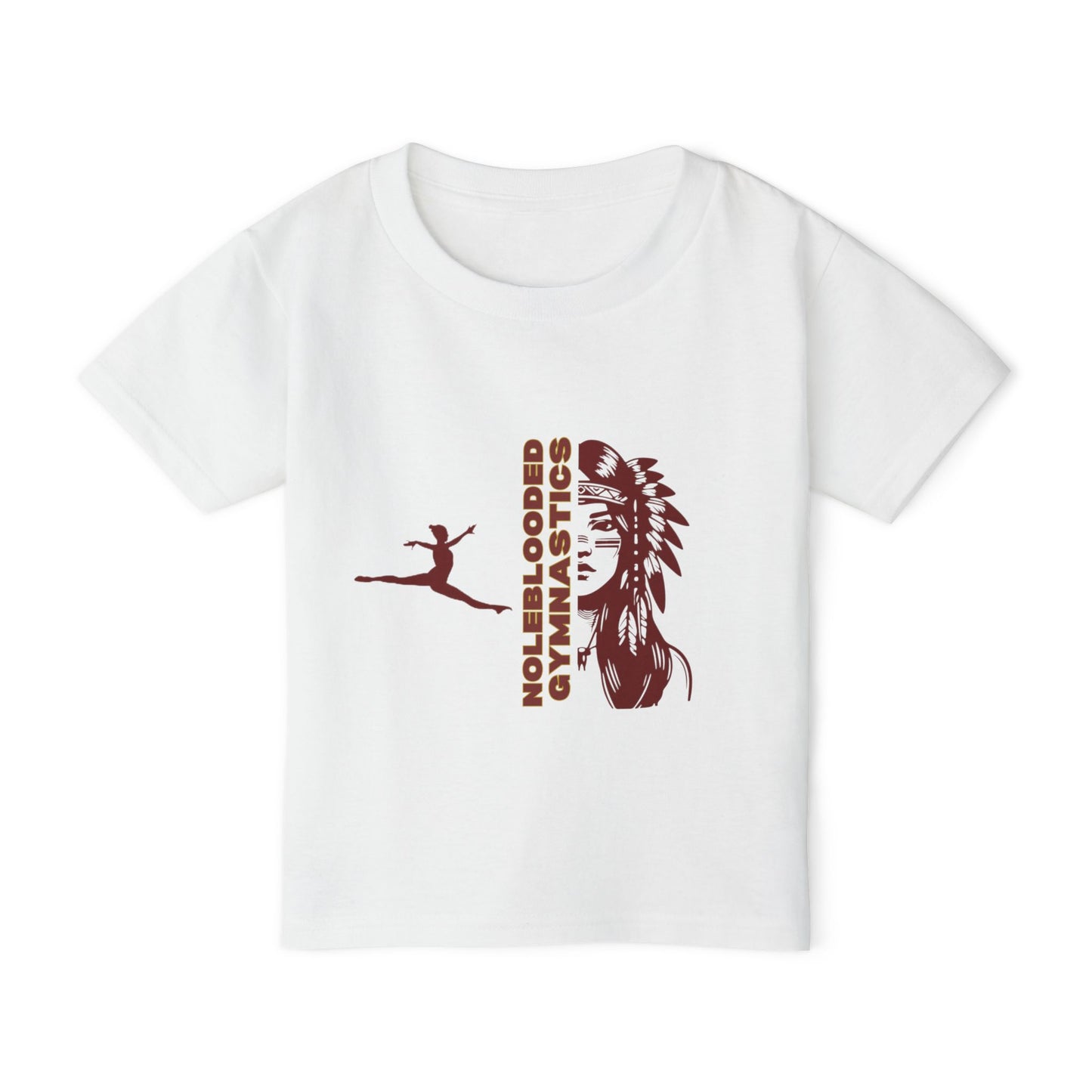 Noleblooded Athletics - Ladies Gymnastics Heavy Cotton™ Double-Sided, Toddler T-shirt