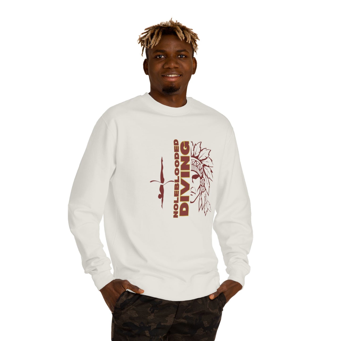 Noleblooded Athletics - Diving Unisex Double-Sided, Crew Neck Sweatshirt