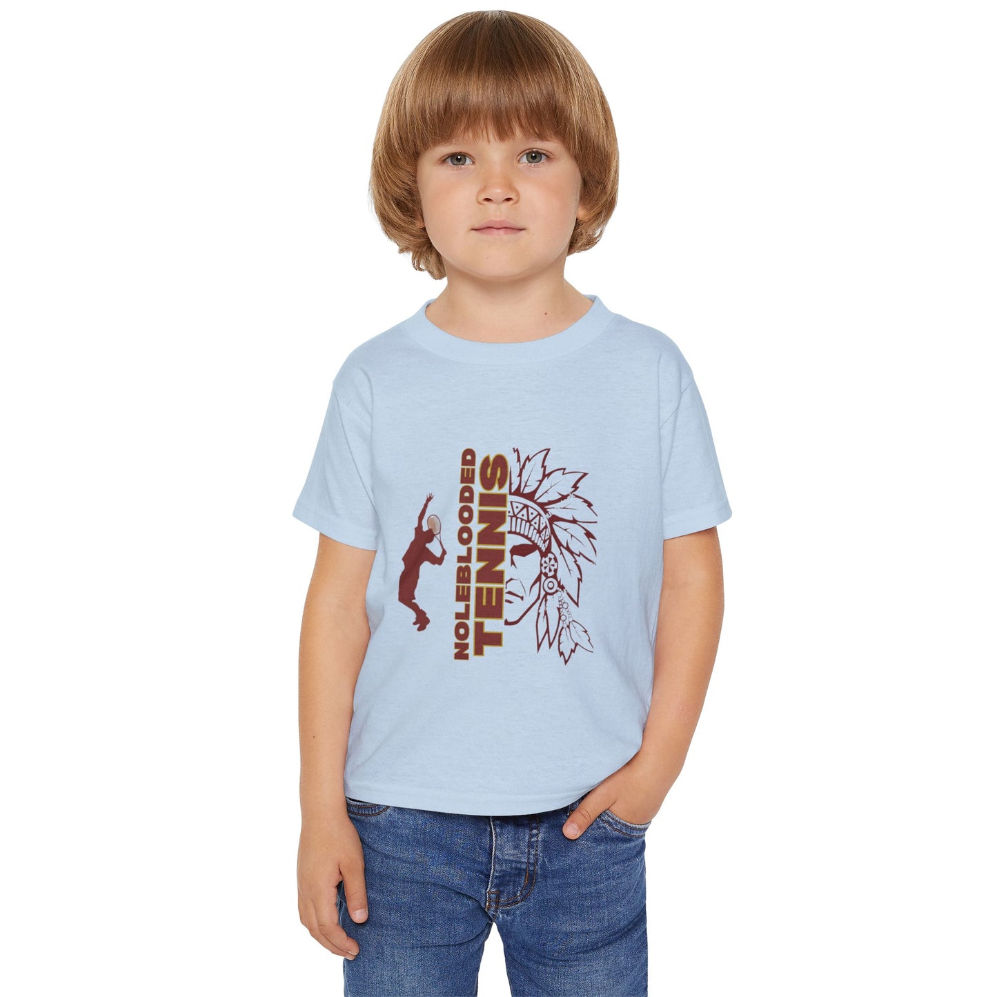 Noleblooded Athletics - Tennis Heavy Cotton™ Double-Sided, Toddler T-Shirt