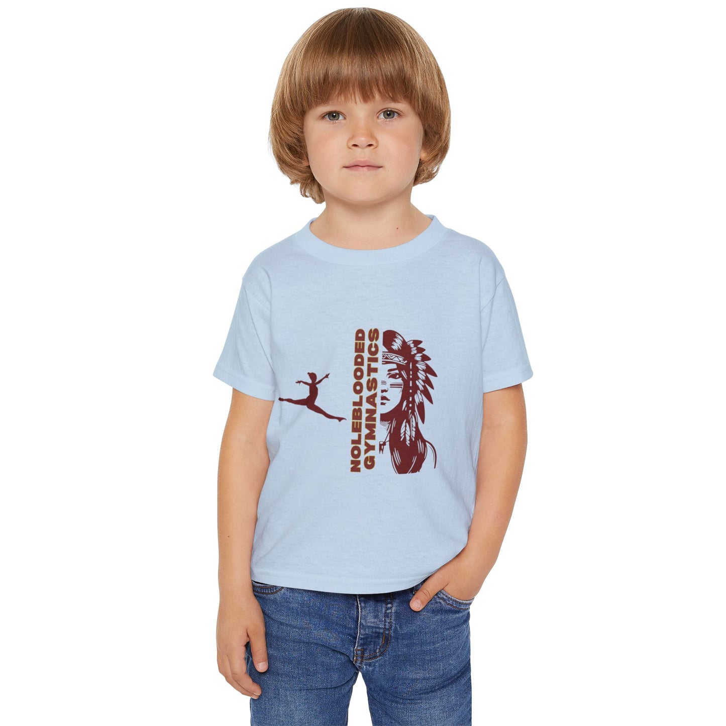 Noleblooded Athletics - Ladies Gymnastics Heavy Cotton™ Double-Sided, Toddler T-shirt