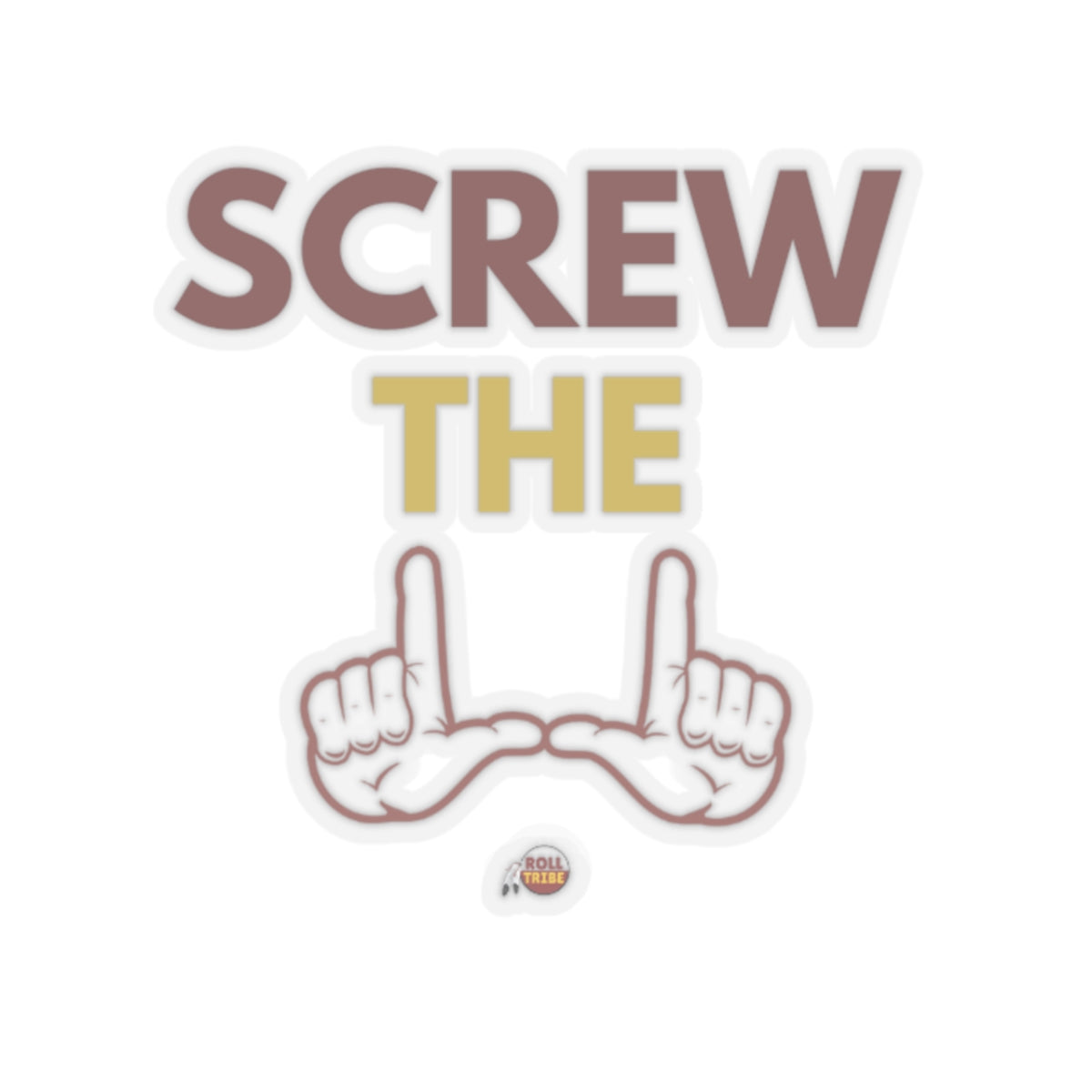 Humorous Screw the Rules Kiss-Cut Stickers - Fun Laptop Decor