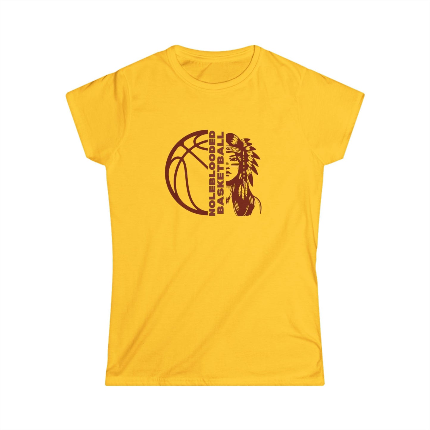 Noleblooded Athletics - Ladies Basketball Women's Double-Sided, Softstyle Tee