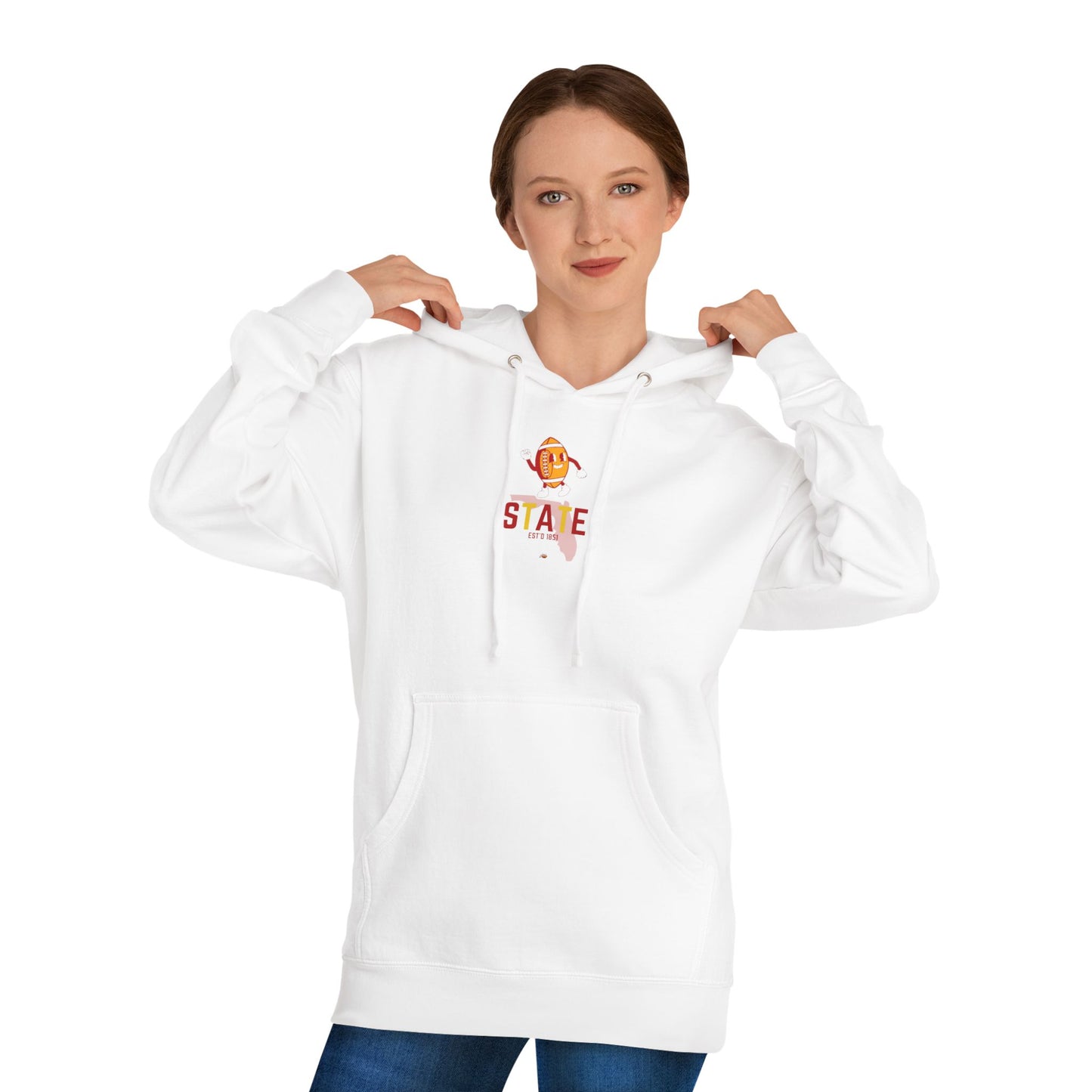 Unisex Hooded Sweatshirt - Fun State Graphic Design