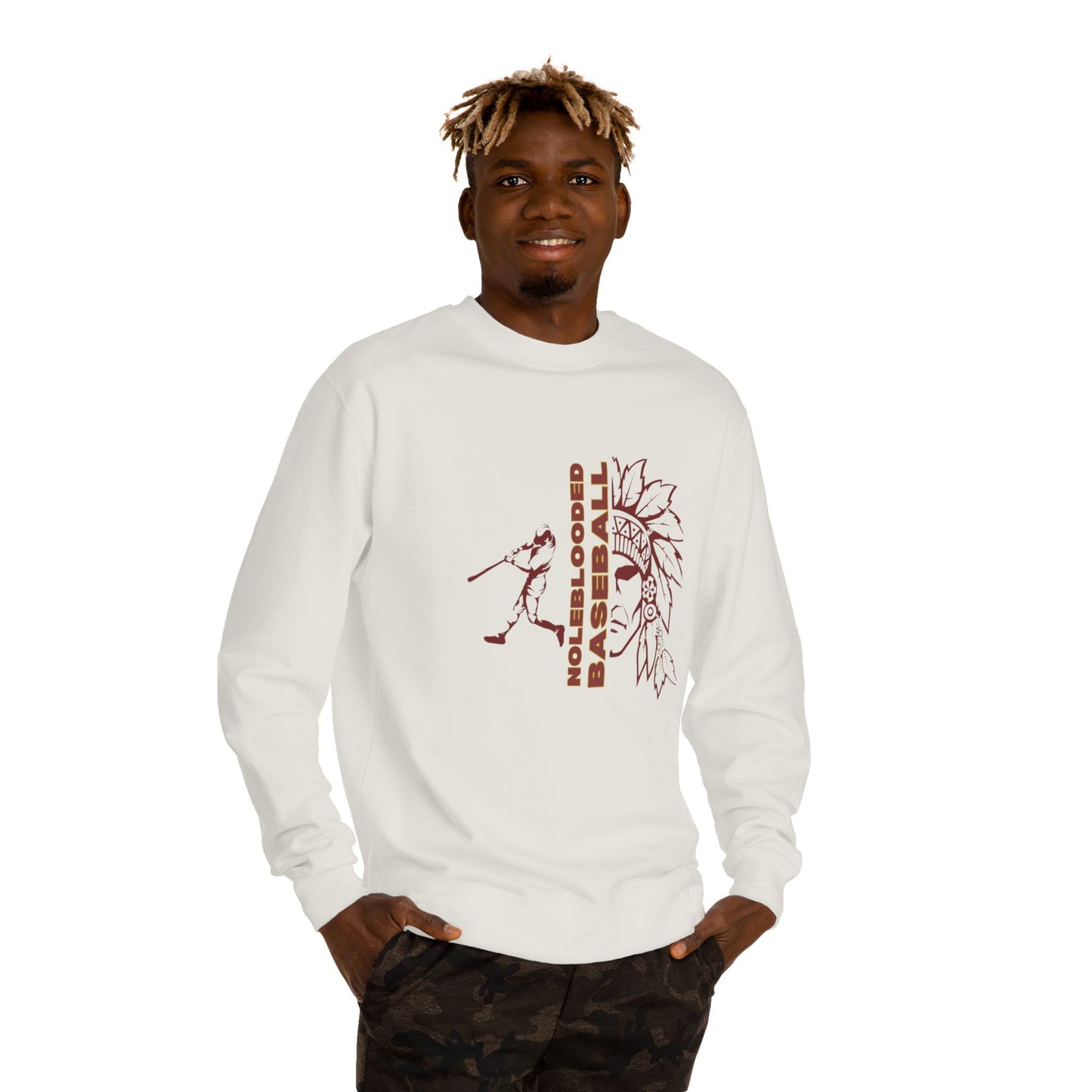 Noleblooded Athletics - Baseball Unisex Double-Sided, Crew Neck Sweatshirt
