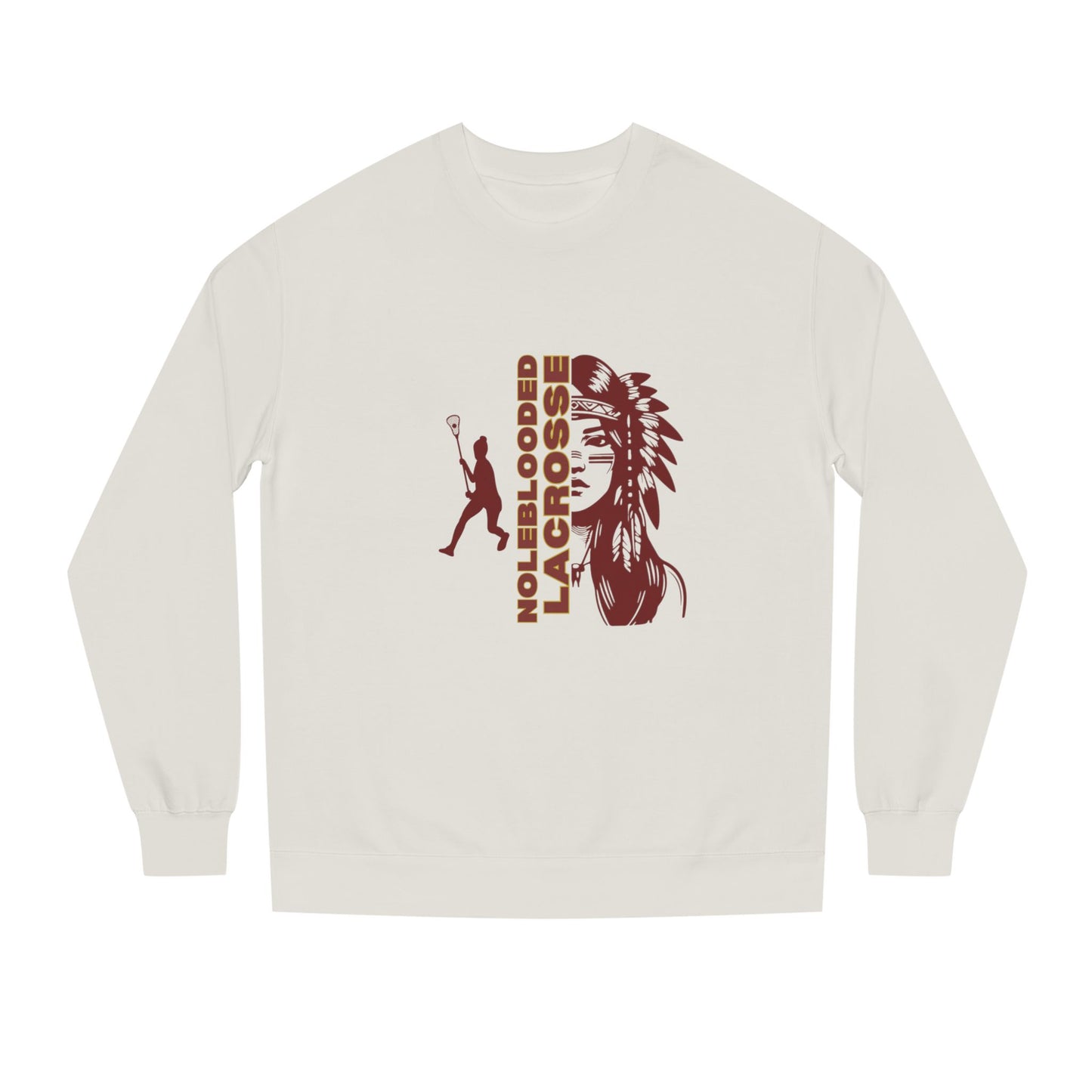 Noleblooded Athletics - Ladies Lacrosse Unisex Double-Sided, Crew Neck Sweatshirt