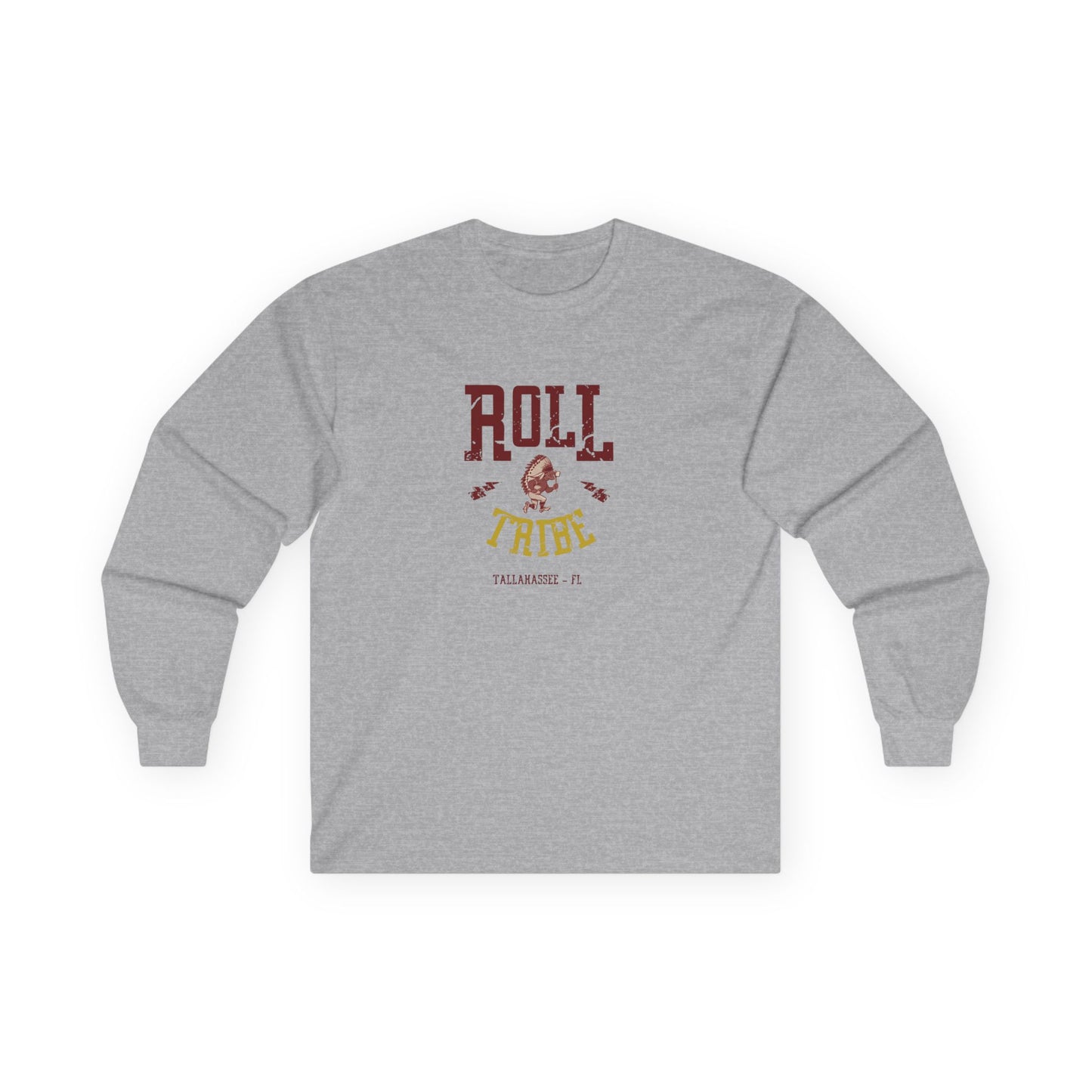 Roll Tribe "Cartoon Indian" Double-Sided, Unisex Ultra Cotton Long Sleeve Tee