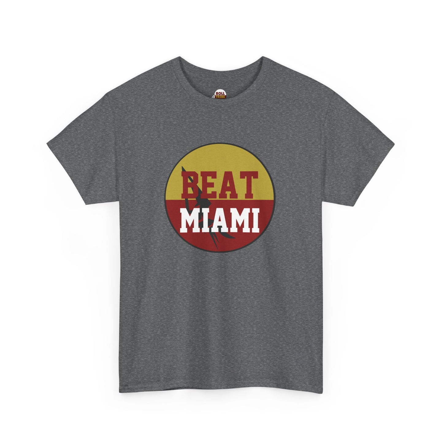 Gameday - "BEAT MIAMI" Button Unisex Heavy Cotton Tee
