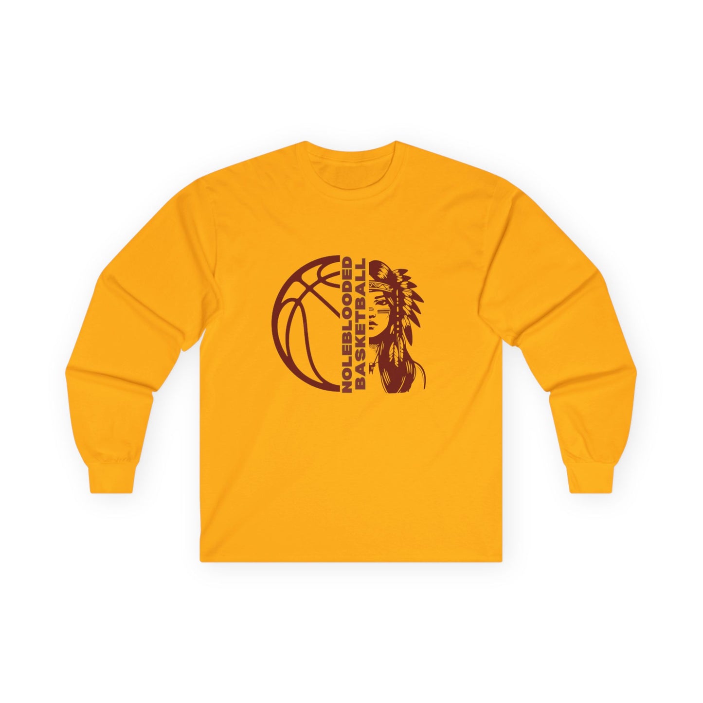 Noleblooded Athletics - Ladies Basketball Double-Sided, Long Sleeve Tee