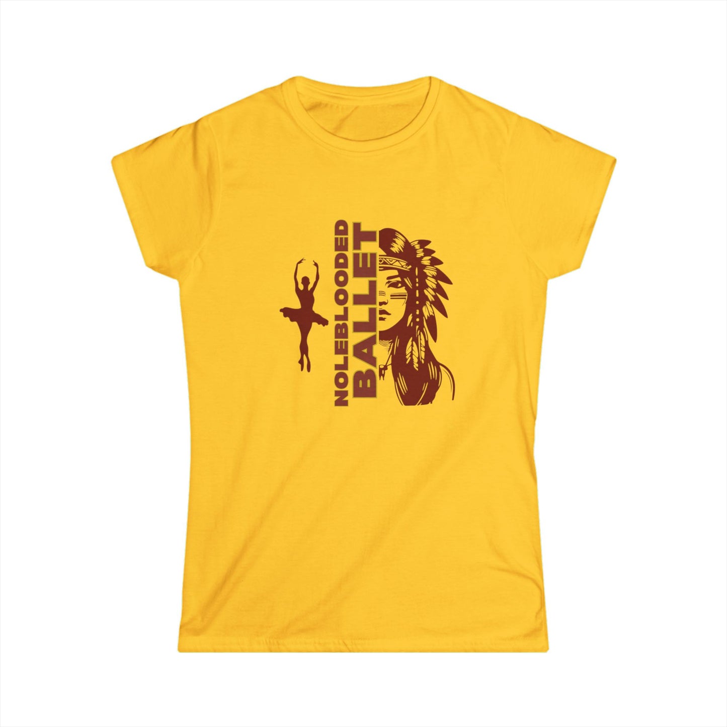 Noleblooded Athletics - Ballet Women's Softstyle, Double-Sided, Tee