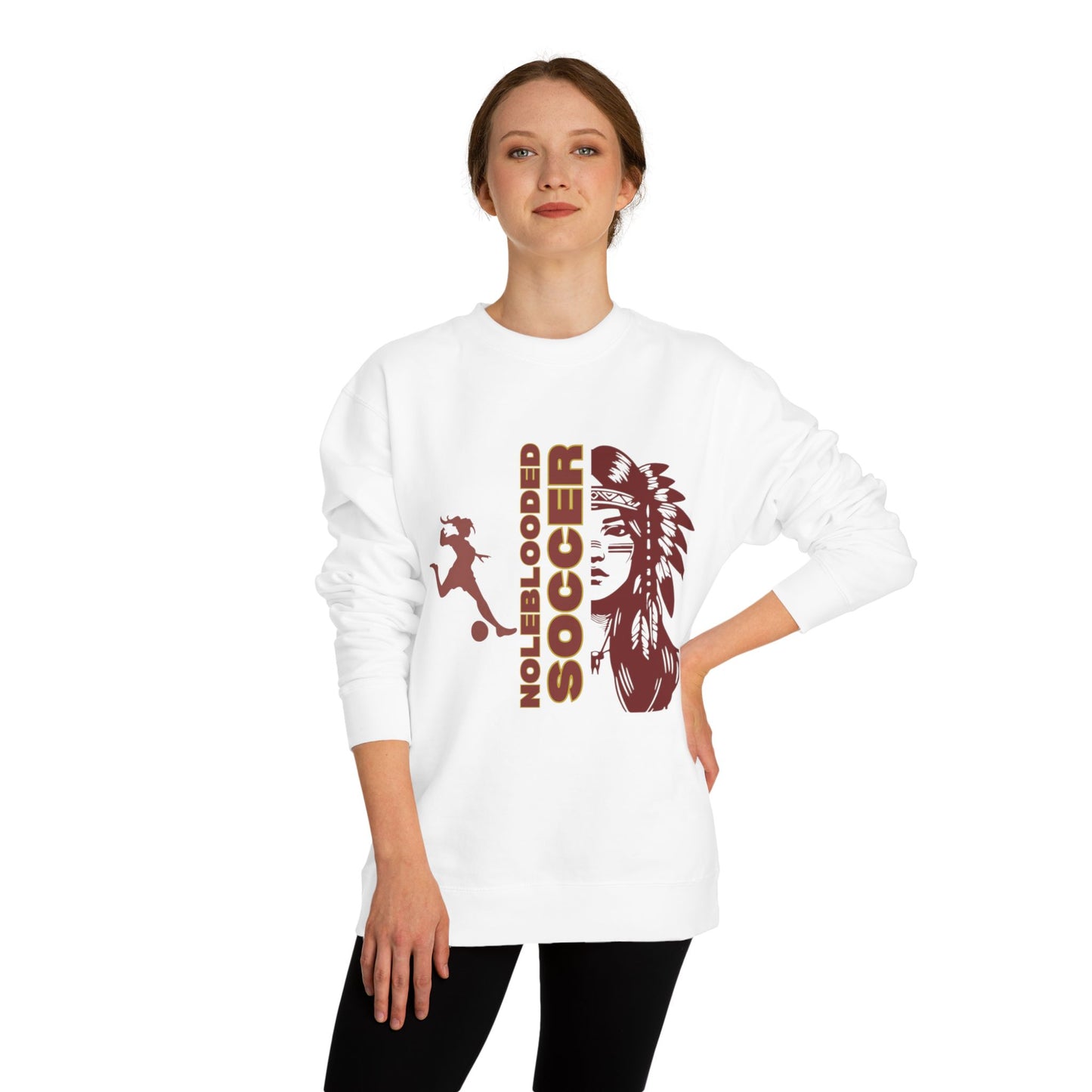 Noleblooded Athletics - Ladies Soccer Unisex Double-Sided, Crew Neck Sweatshirt