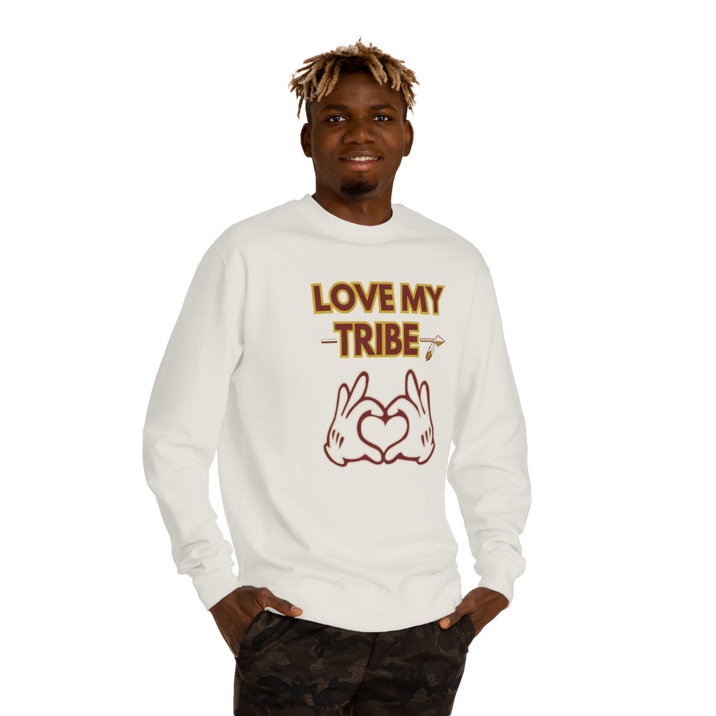 Roll Tribe "Love My Tribe" Unisex Crew Neck Sweatshirt