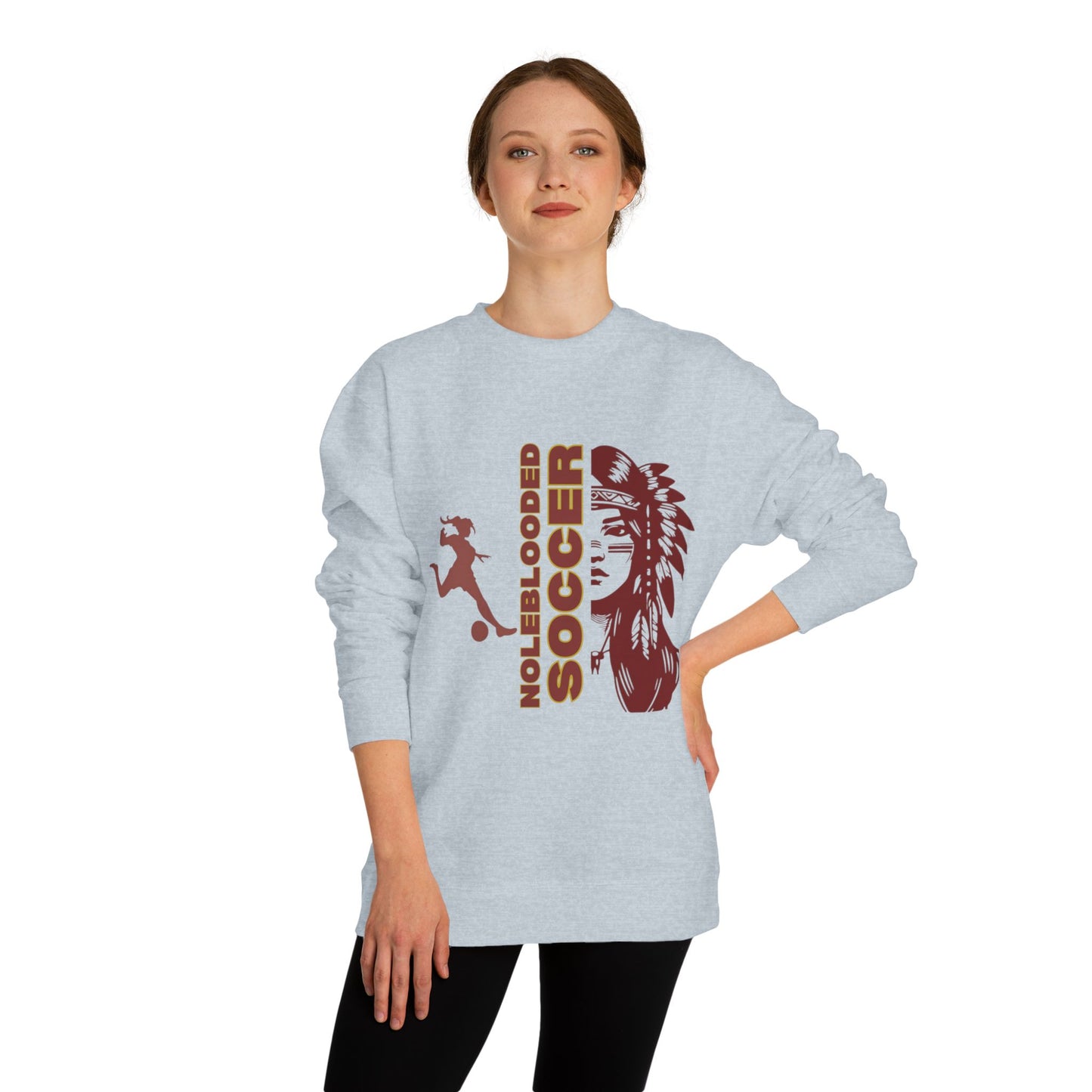 Noleblooded Athletics - Ladies Soccer Unisex Double-Sided, Crew Neck Sweatshirt