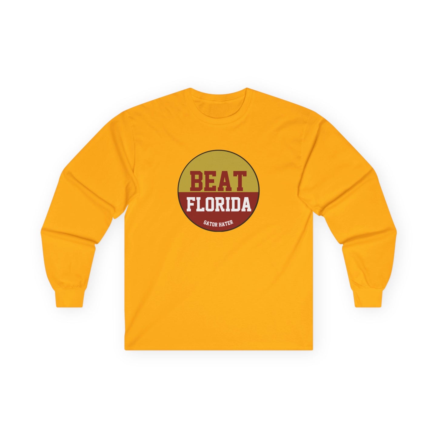 Gameday - "BEAT FLORIDA Gator Hater Button" Unisex Long Sleeve Tee