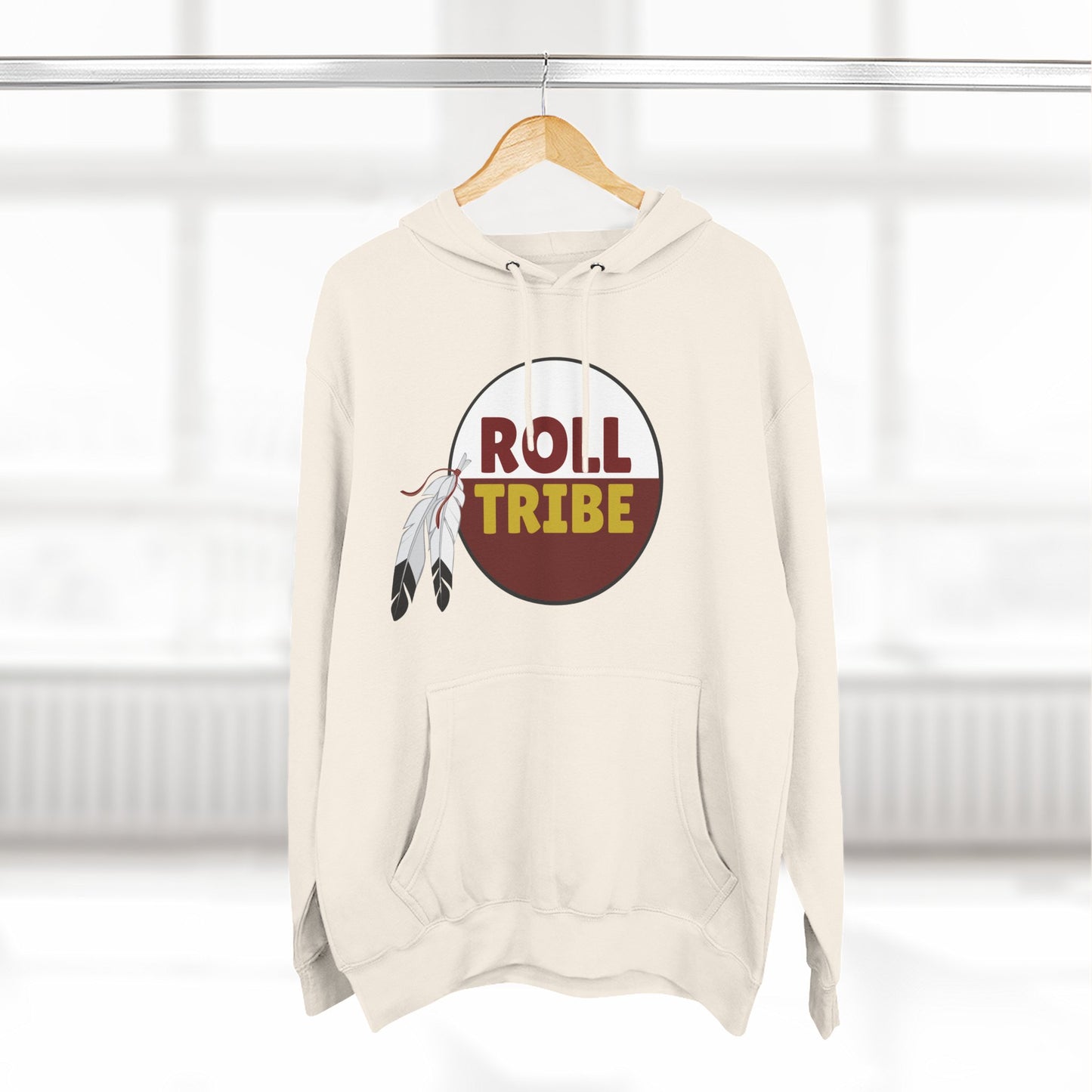 Roll Tribe Embroidered, Three-Panel Fleece Hoodie