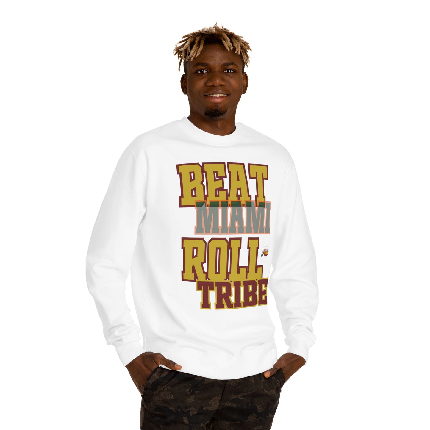 Roll Tribe "Beat Miami" Roll Tribe Unisex Crew Neck Sweatshirt
